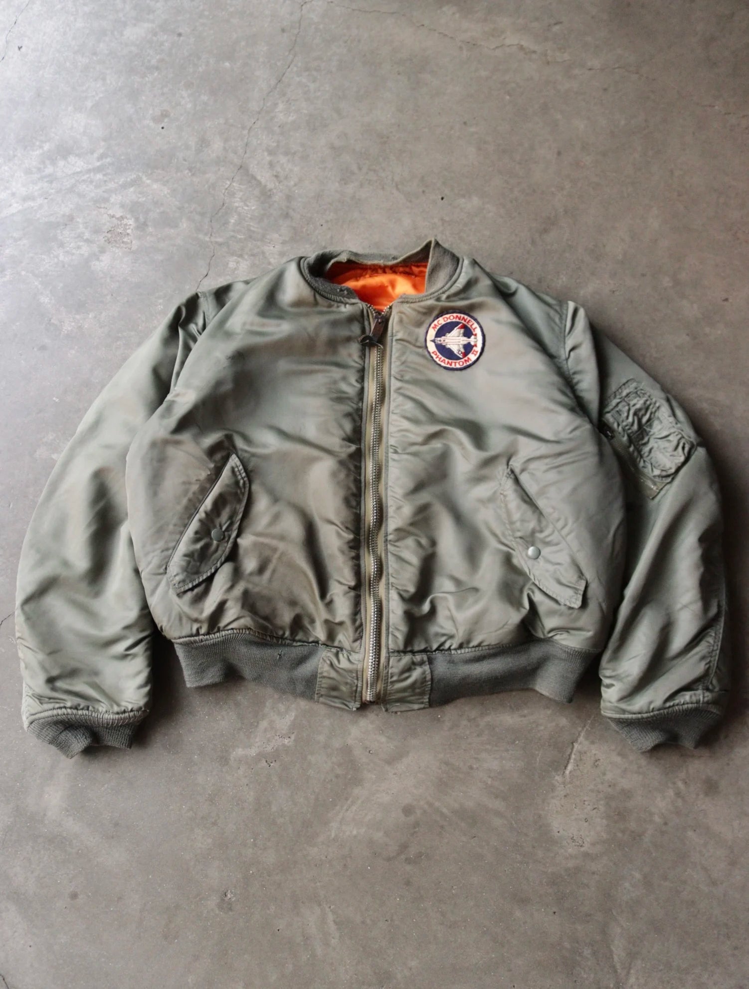 1970S MA-1 ALPHA INDUSTRIES MILITARY BOMBER JACKET – TWO FOLD