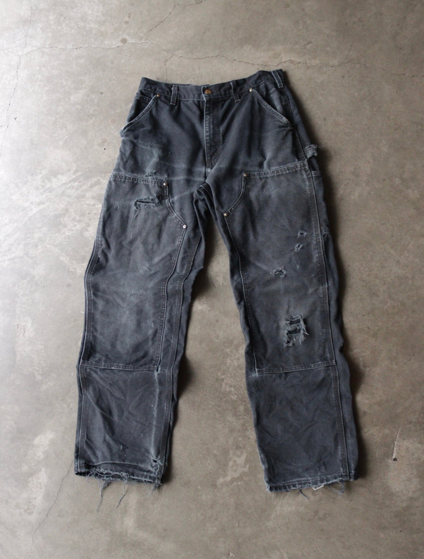 2000S CARHARTT FADED DOUBLE KNEE WORK PANTS – TWO FOLD