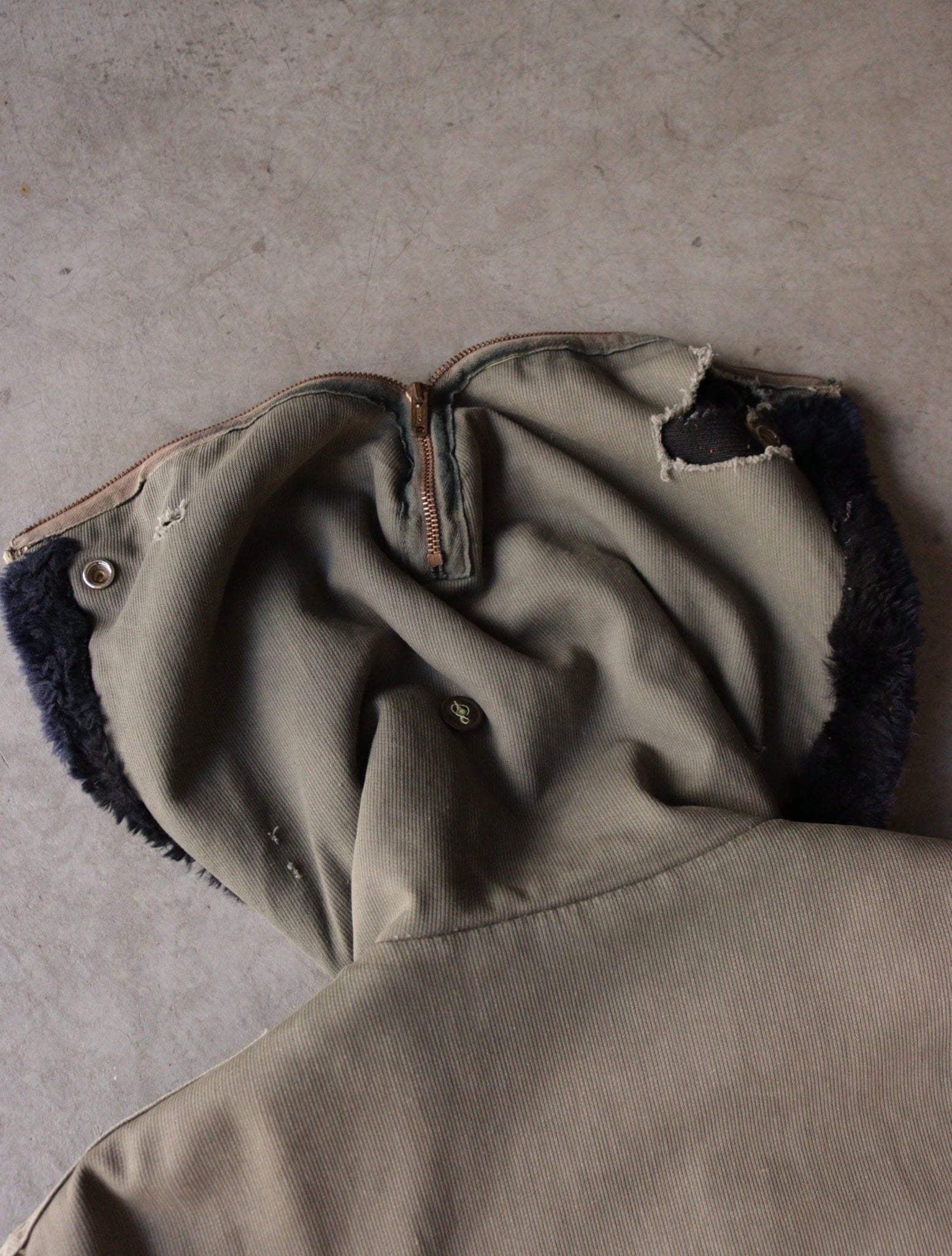 1950S FADED MOUNTAIN REPAIRED SHERPA JACKET