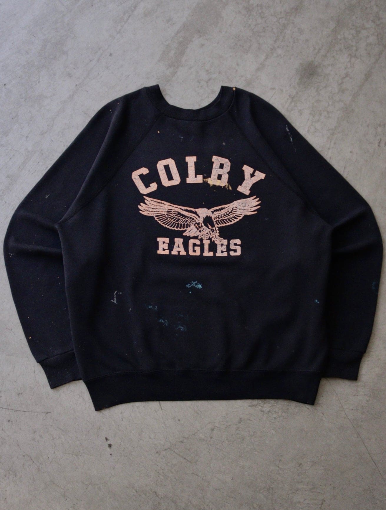 1990S PAINTED COLBY EAGLES SWEATSHIRT
