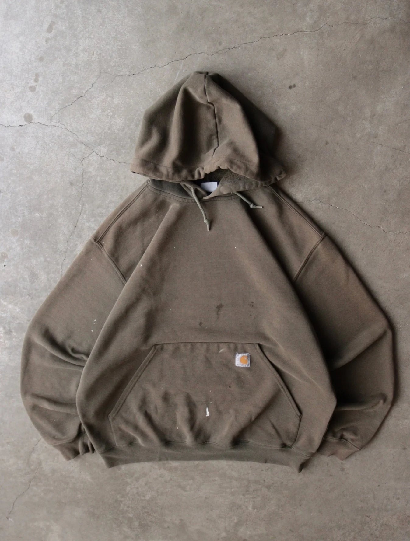 1990S FADED CARHARTT HOODED SWEATSHIRT – TWO FOLD