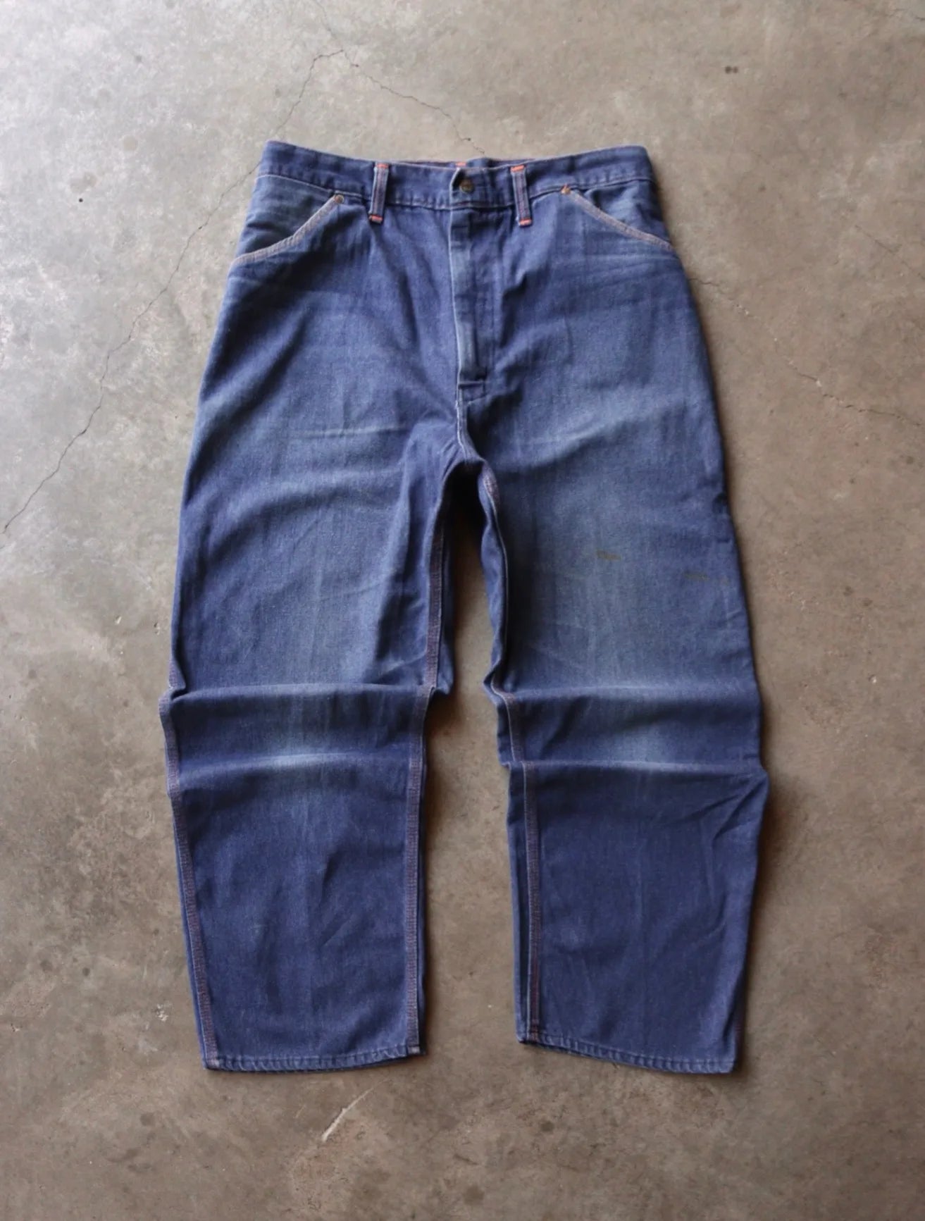 1970S BIG MAC WIDE LEG CARPENTER WORK DENIM PANTS – TWO FOLD