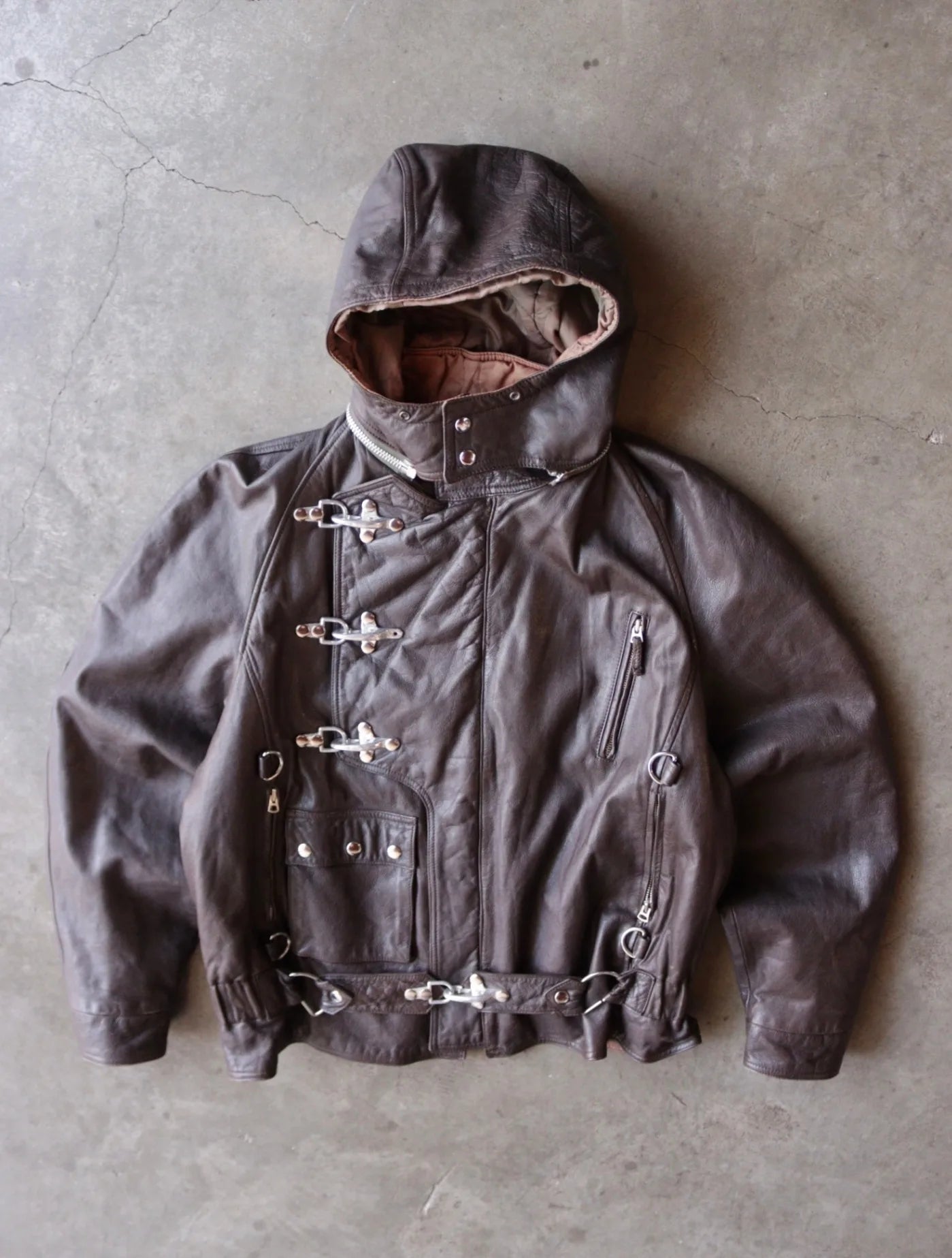 1980S AVIREX B-7 AVIATOR CLASP LEATHER JACKET – TWO FOLD