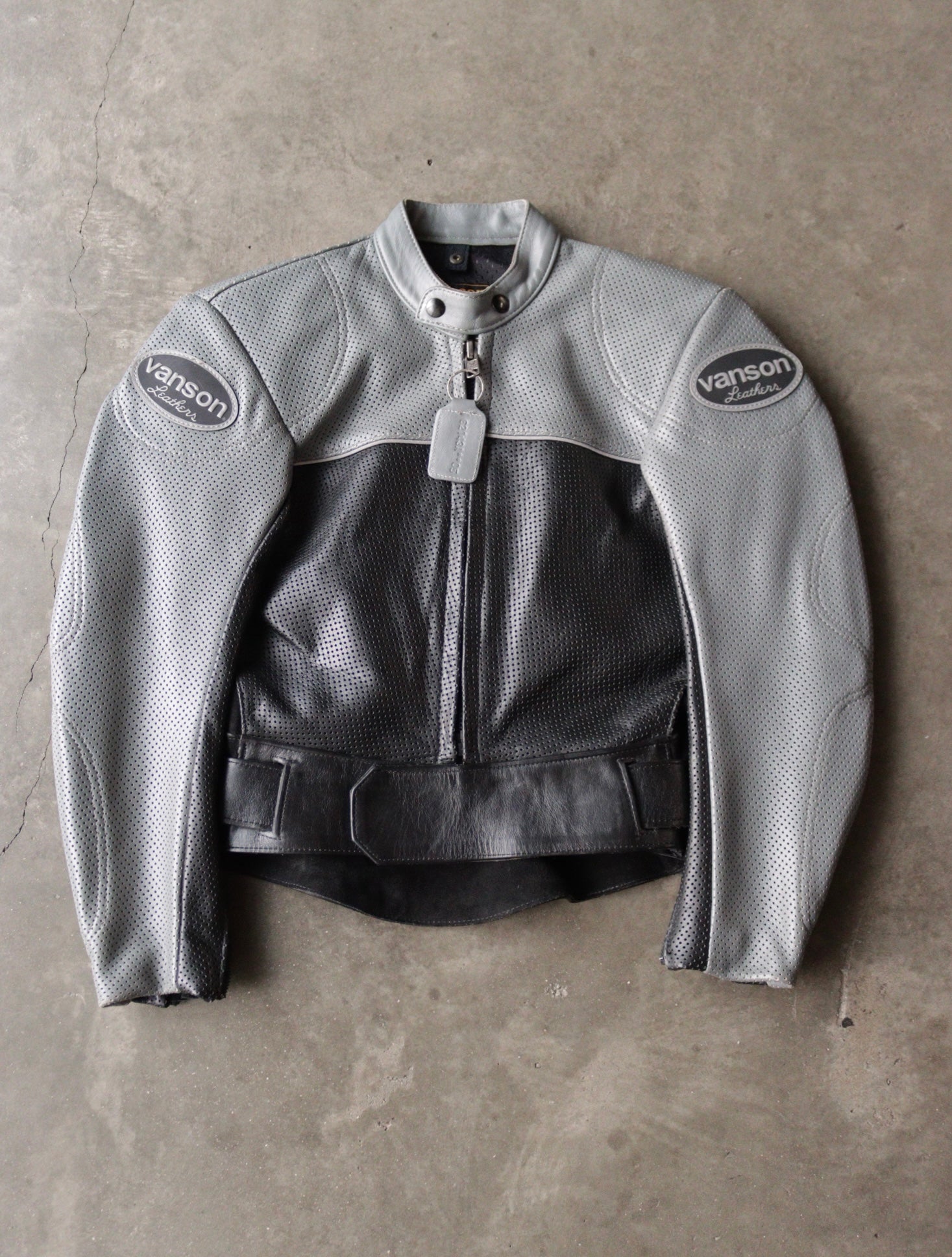 vanson レザー ジャケット L シルバー 2000S VANSON LEATHER JACKET – TWO FOLD