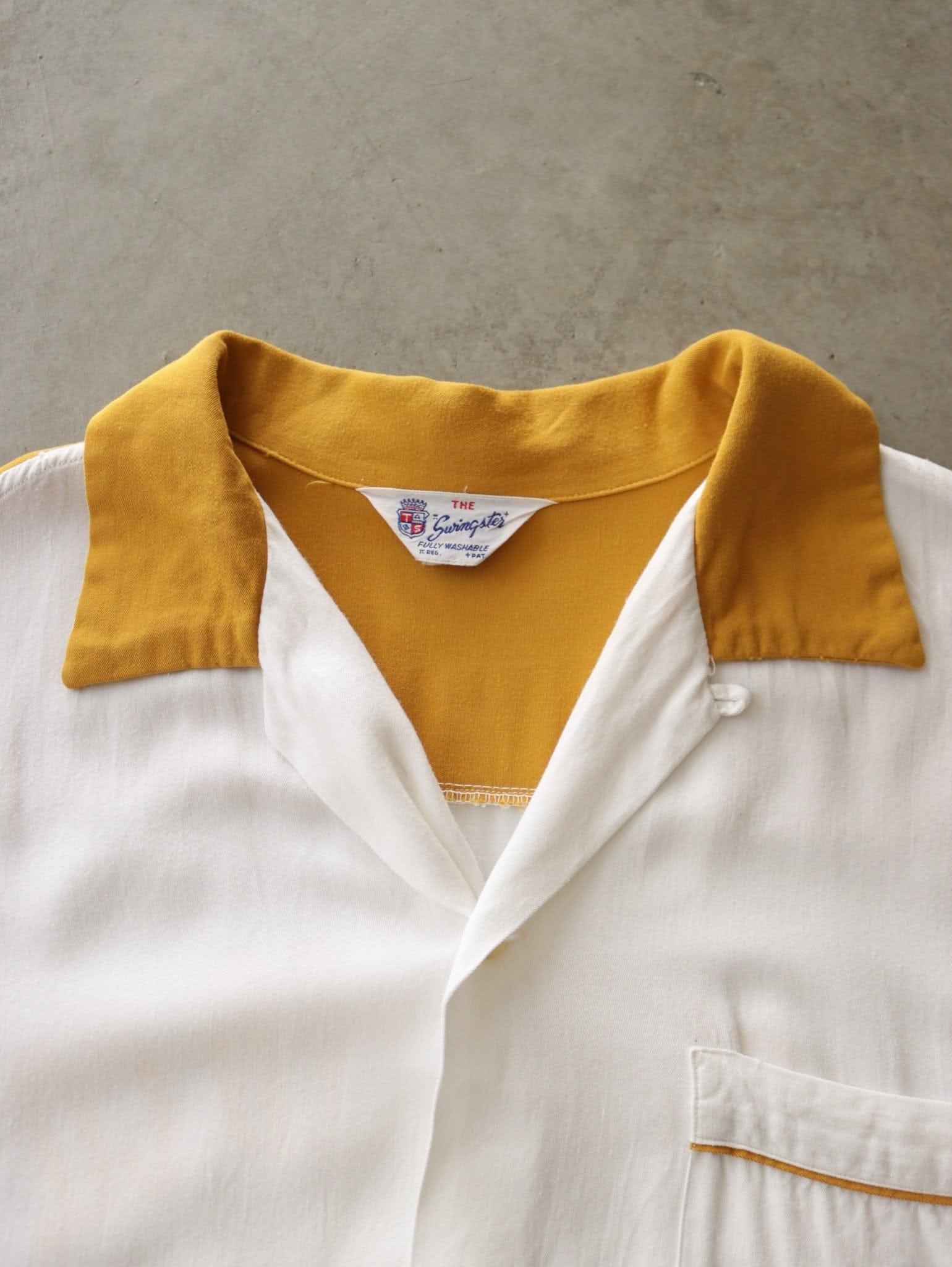 1950s Rayon 'Swingster' Two-Tone Bowling Shirt - TWO FOLD