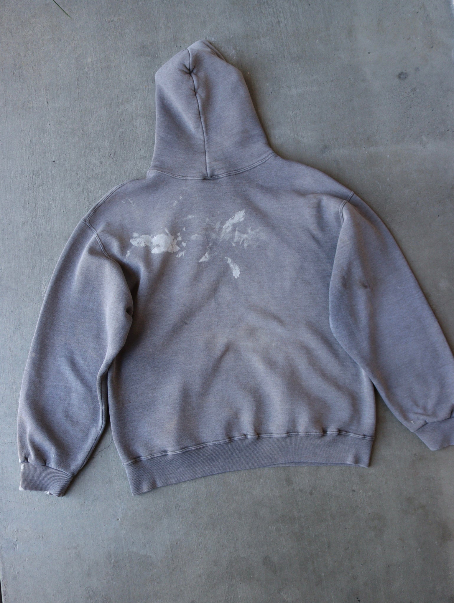 1990s / 00s Russell Faded Bone Painter Hooded Sweatshirt - XL
