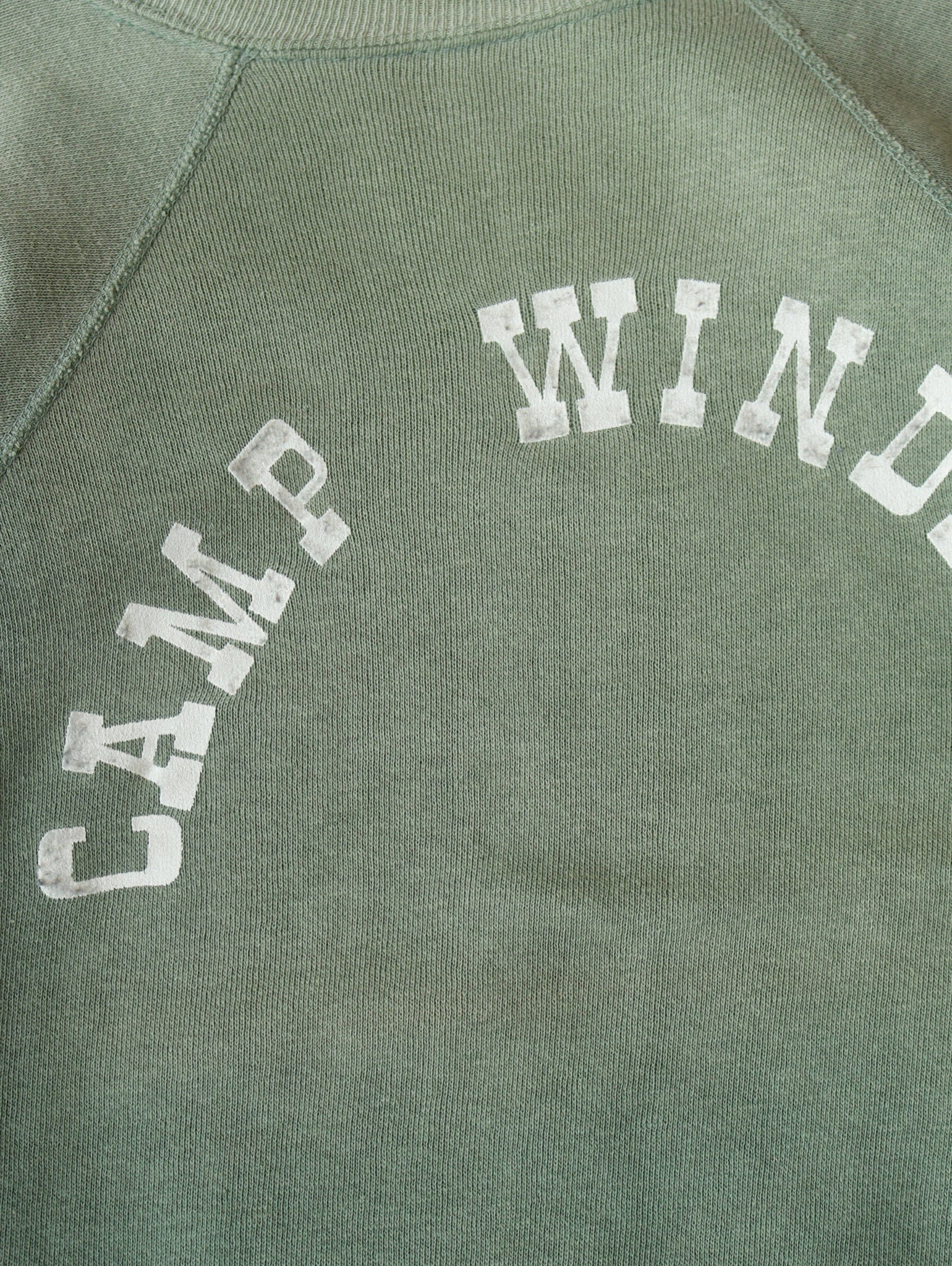 1960S CAMP WINDEGO FADED GREEN SWEATSHIRT - S
