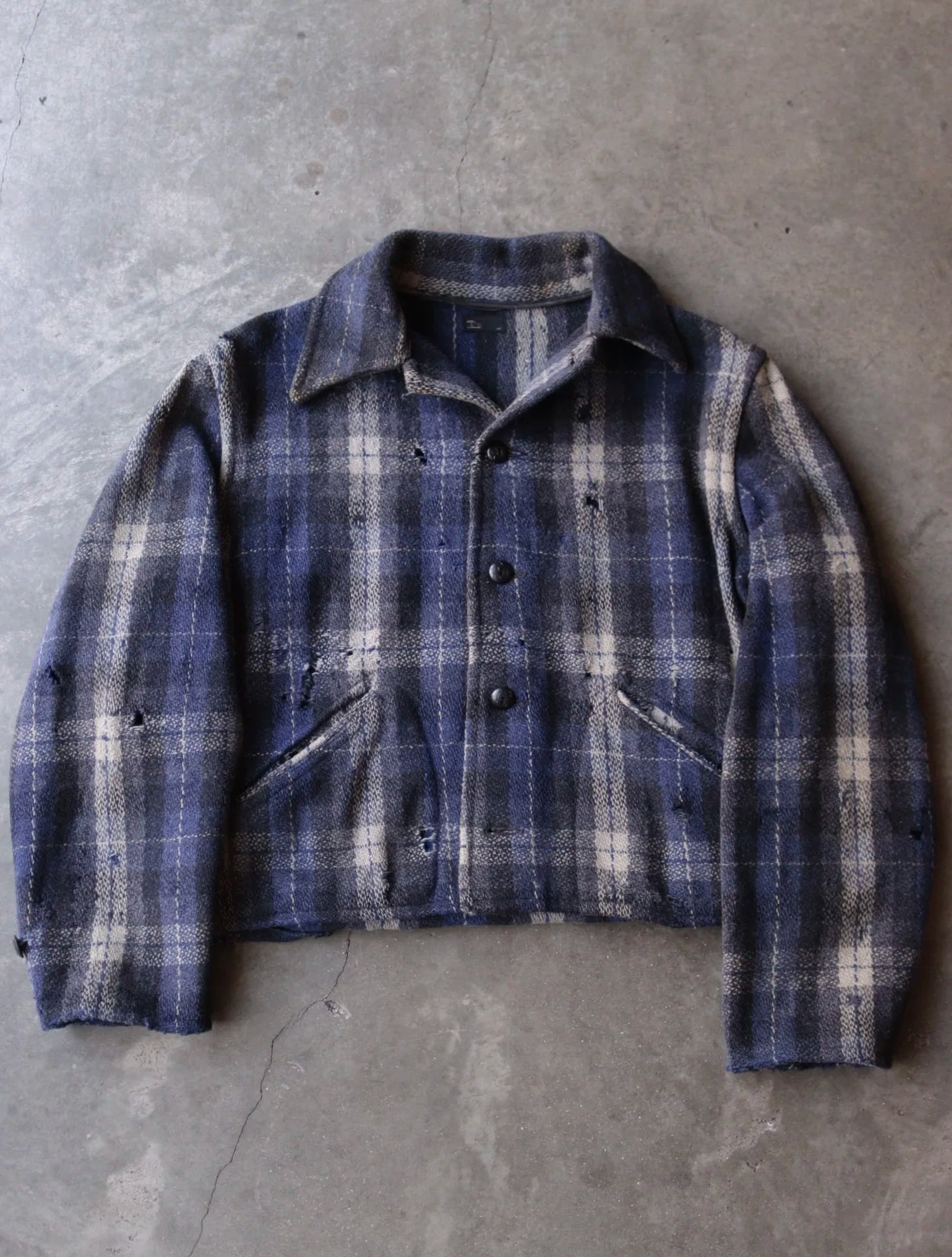 1940S DISTRESSED BUCKLE HUNTING JACKET