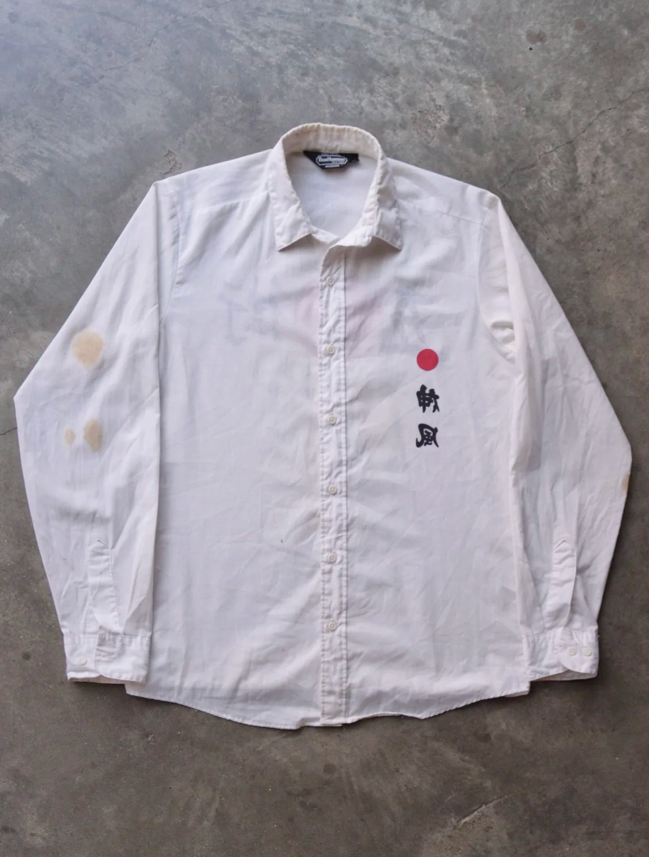 2000S JAPANESE SCRIPT BUTTON UP L/S SHIRT