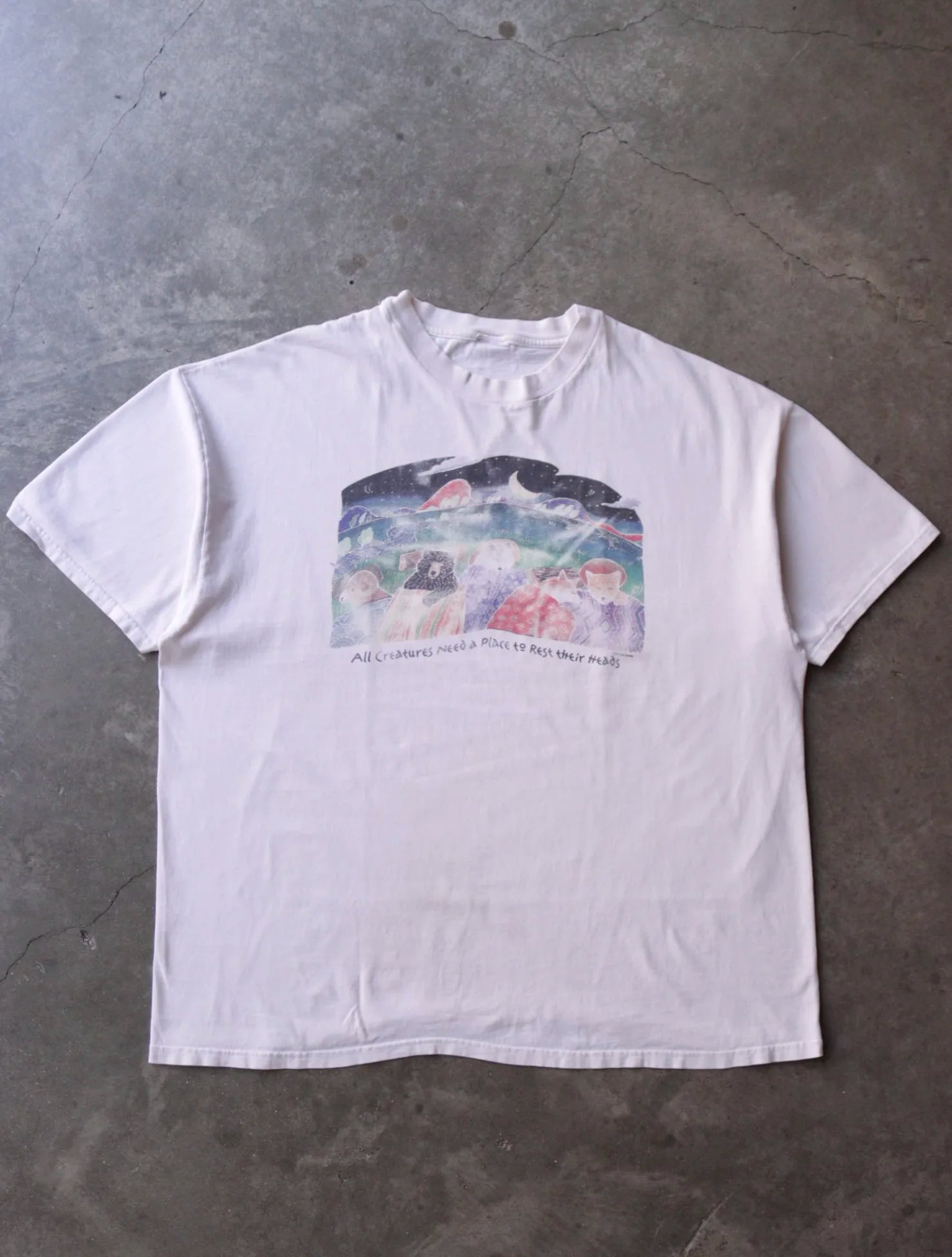 2000S ALL CREATURES NEED A PLACE TO REST TEE