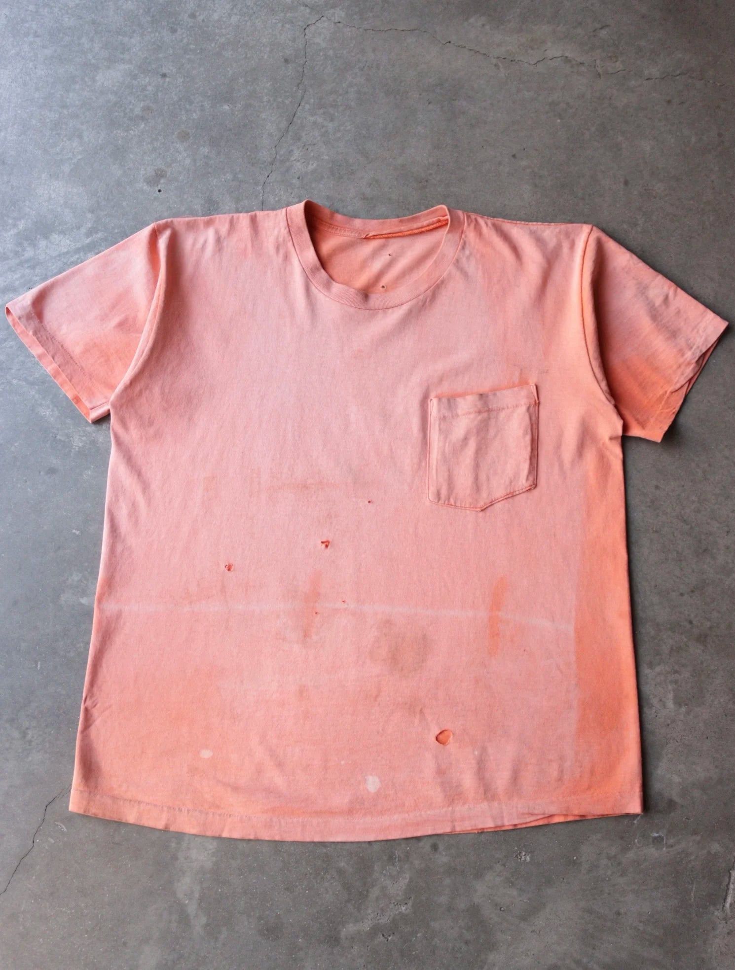 1990S FADED ORANGE POCKET TEE