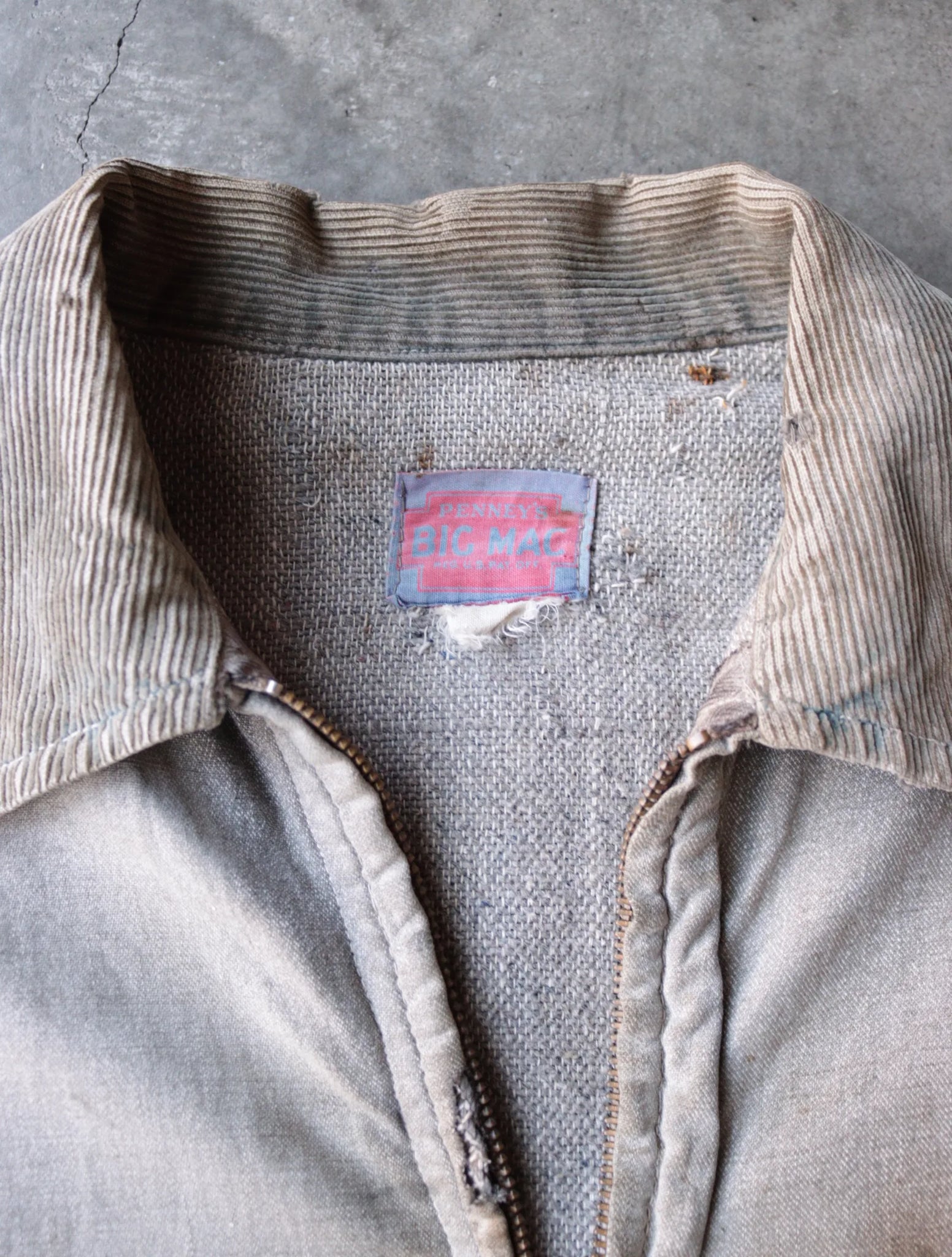 1950S THRASHED BIG MAC WORK JACKET