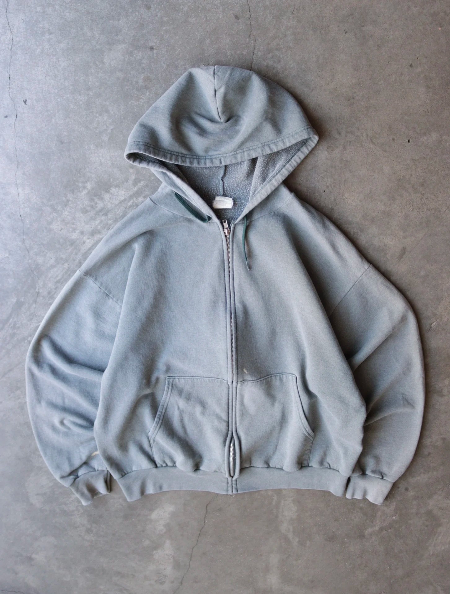 1990S FADED ZIP UP HOODED SWEATSHIRT