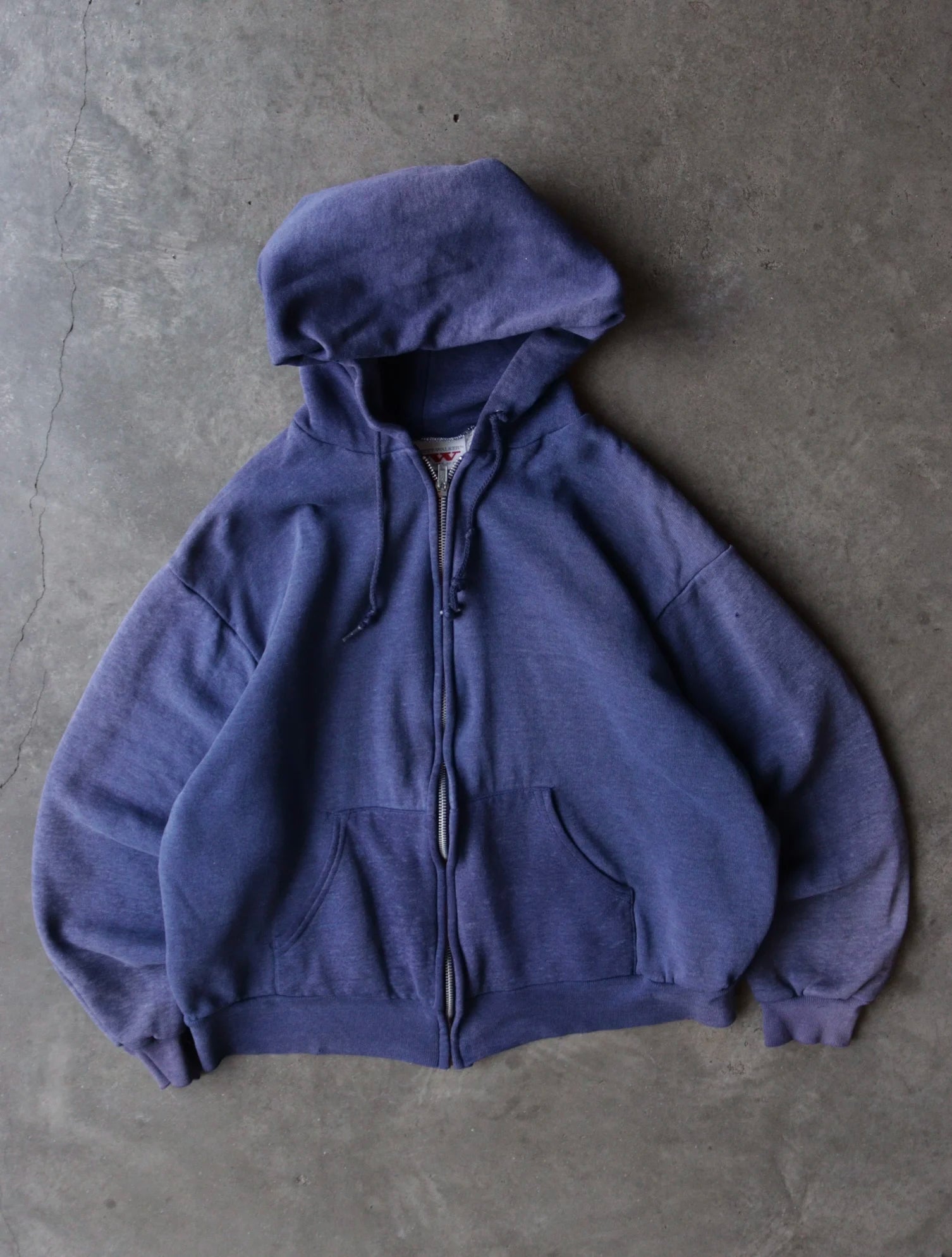 1970S THERMAL LINED ZIP UP HOODED SWEATSHIRT