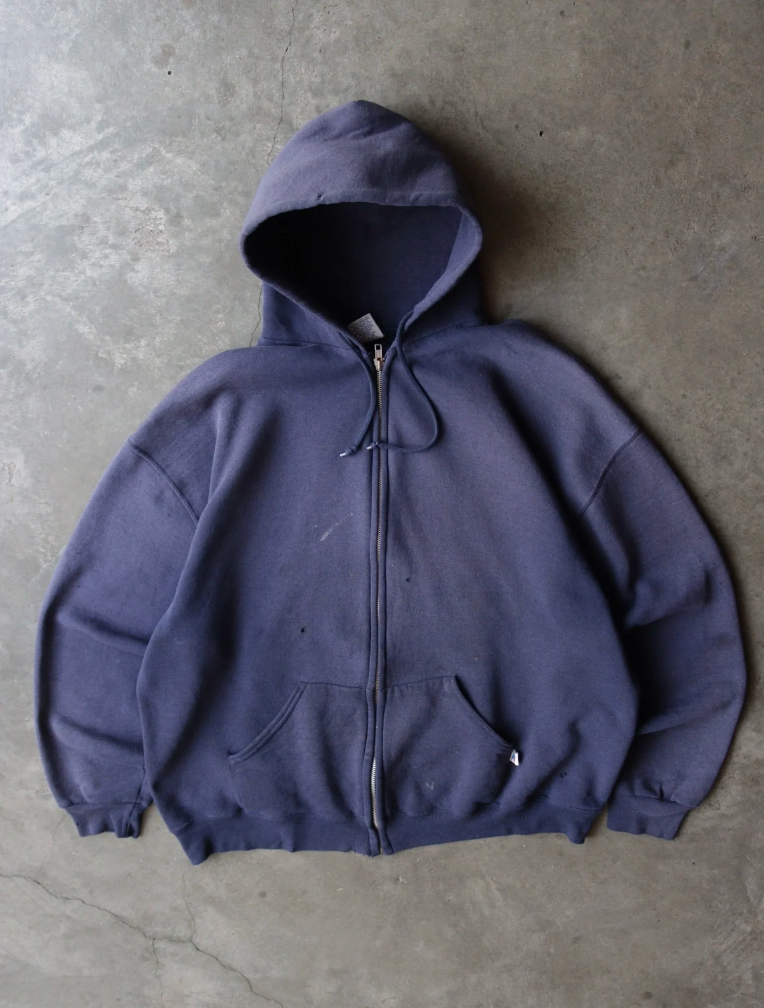 1990S FADED ZIP UP HOODED SWEATSHIRT