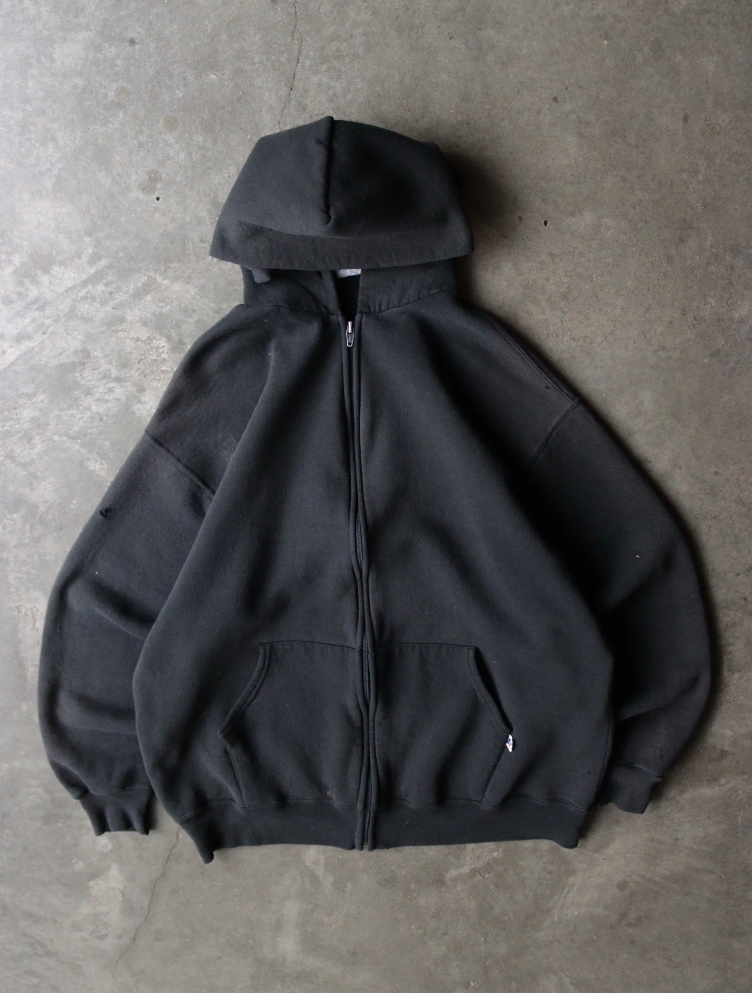 1990S ZIP UP RUSSELL HOODED SWEATSHIRT