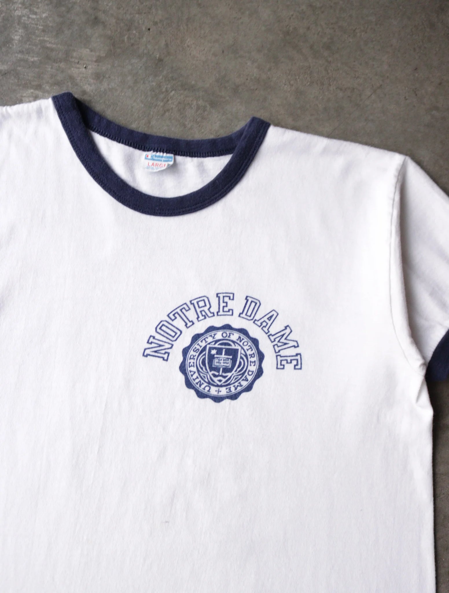 1980S NOTRE DAME BLUE BAR TEE