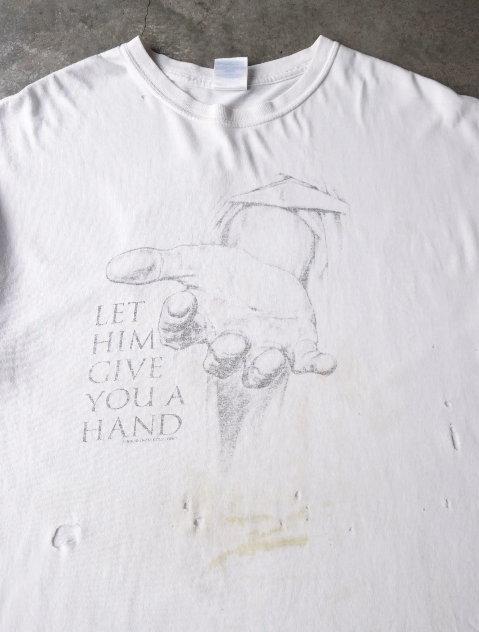 2000S FADED GIVE YOU A HAND TEE