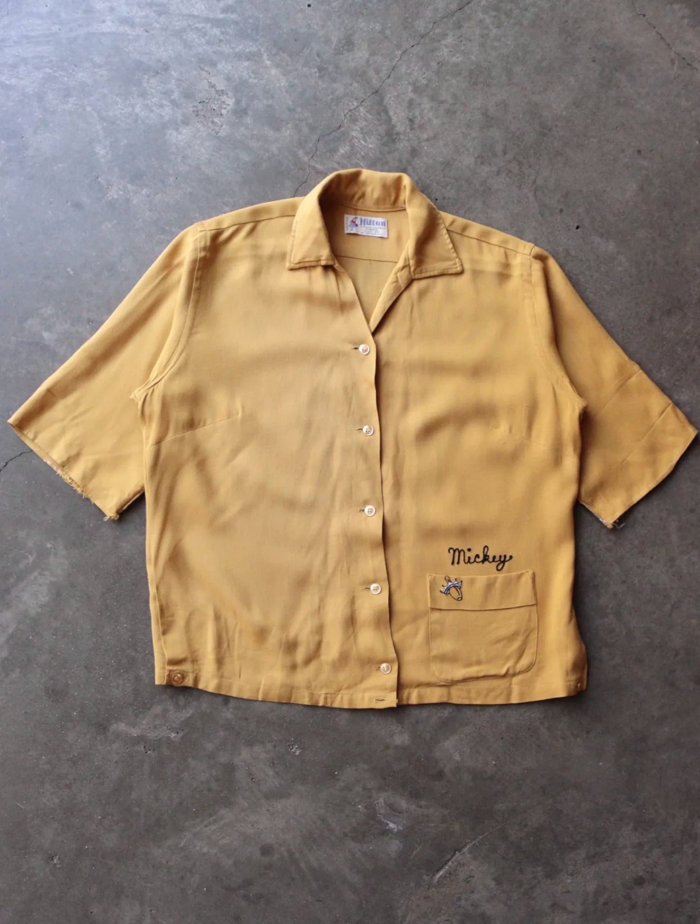 1960S MT FUJI CHAINSTITCHED RAYON BUTTON UP SHIRT