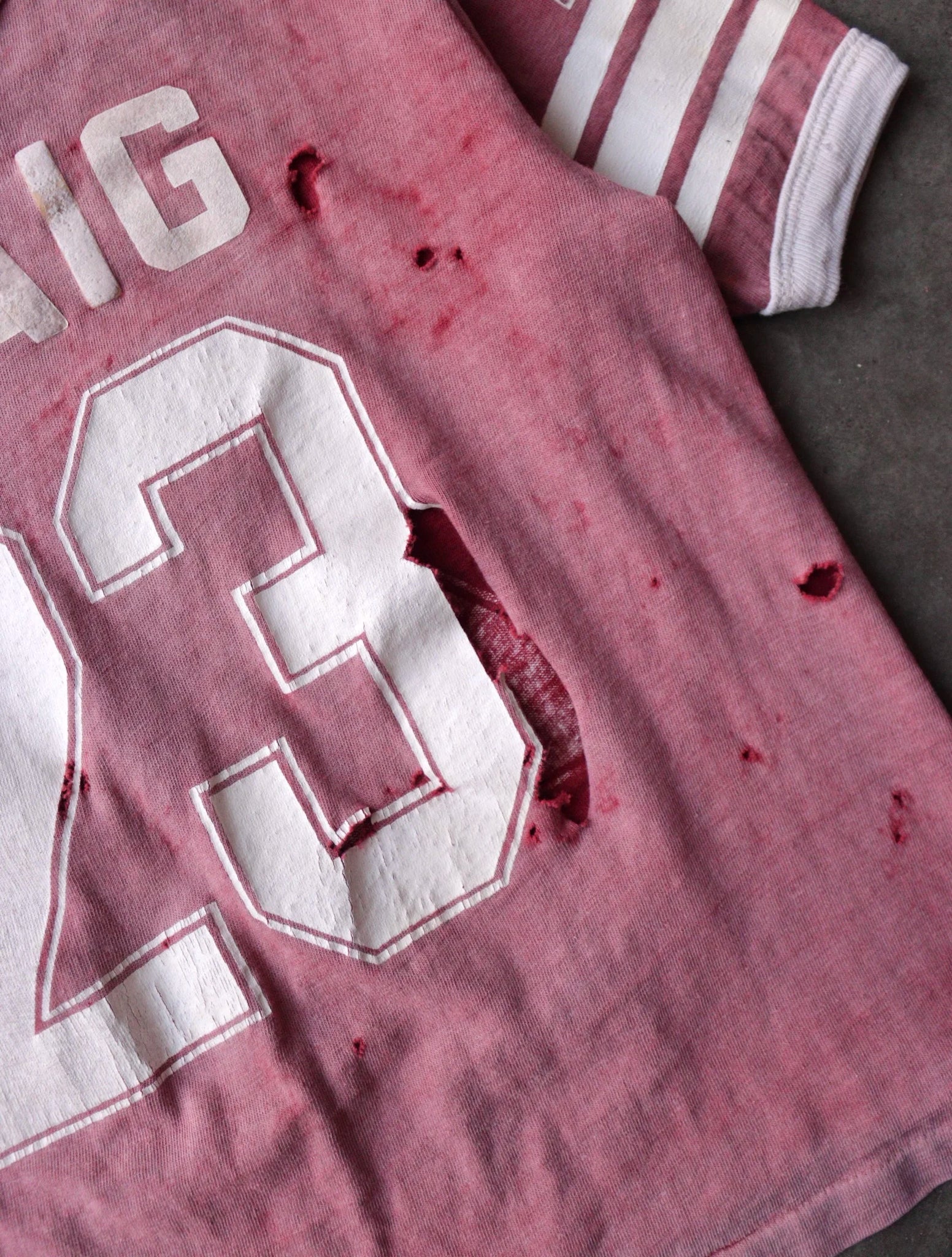 1960S THRASHED FADED SPORTS JERSEY TEE