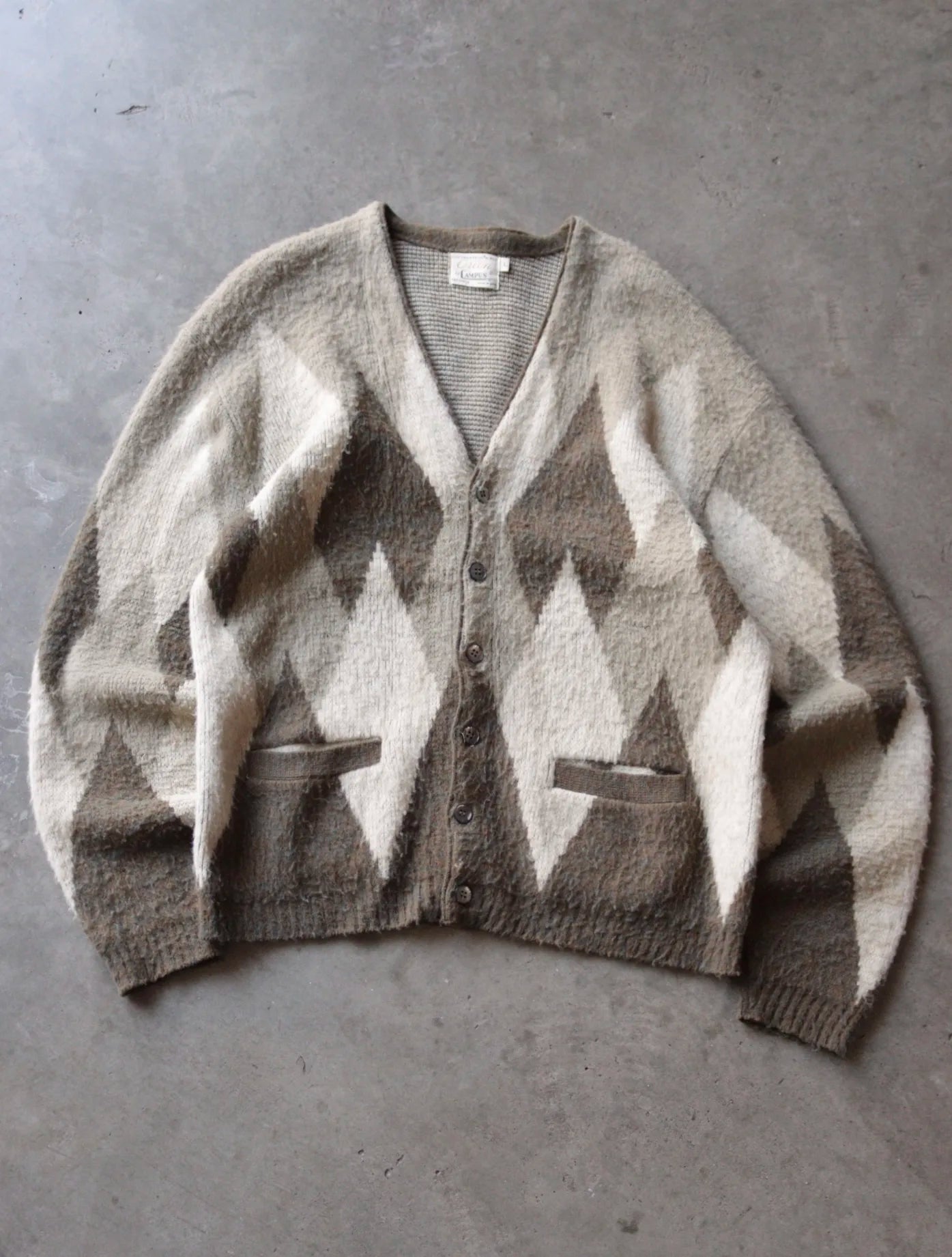 1980S GREEN MOHAIR CARDIGAN