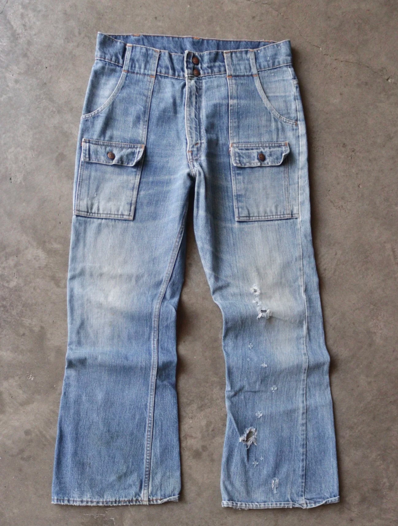 1970S LEVI'S BUSH FLARED DENIM PANTS