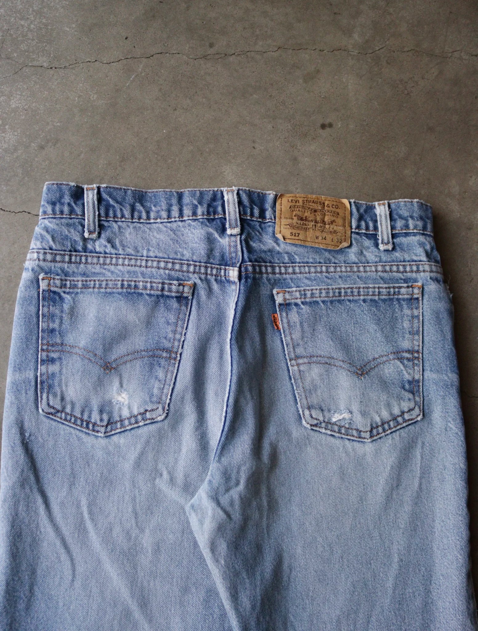 1970S LEVI'S 517 ORANGE TAB DENIM PANTS