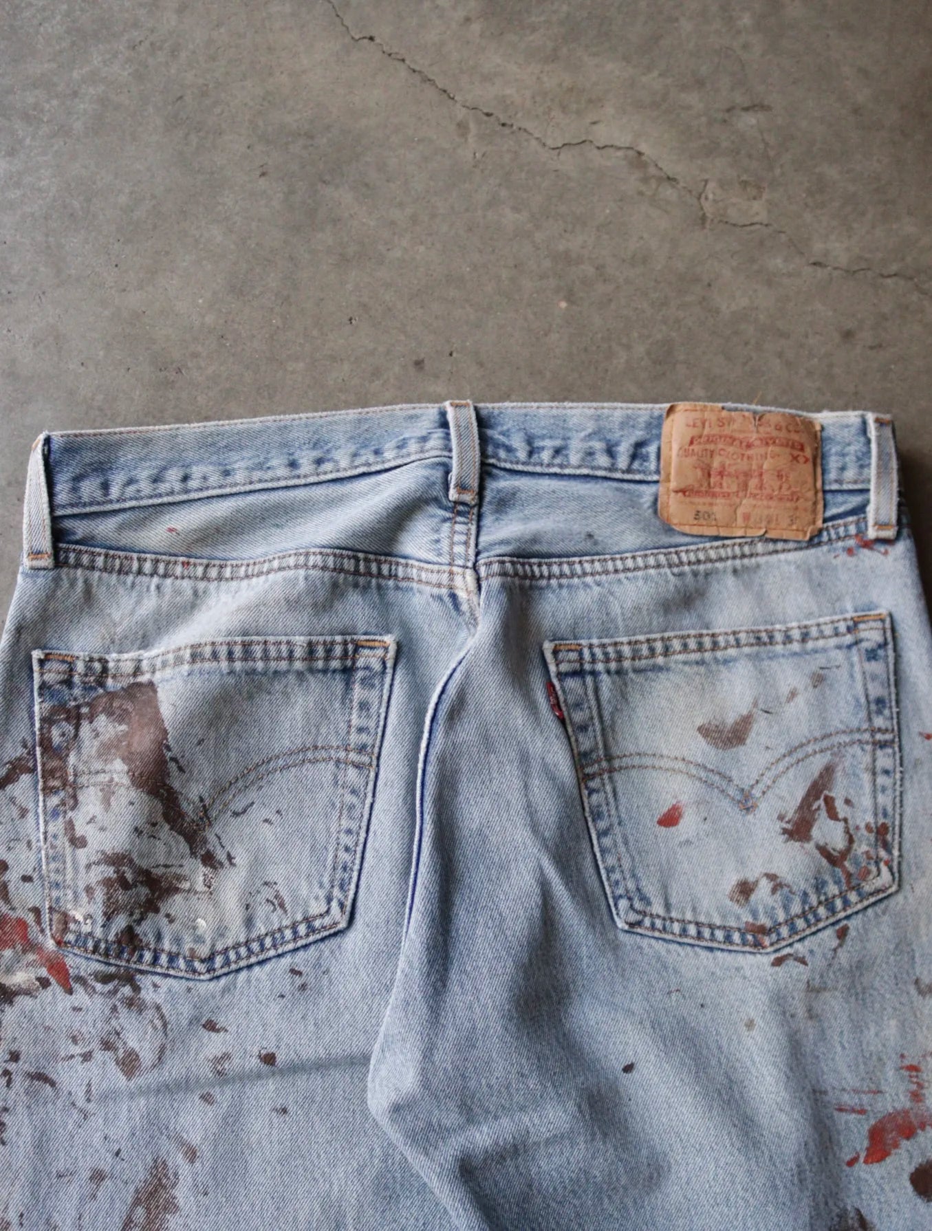 1990S LEVI'S PAINTED 501 DENIM PANTS