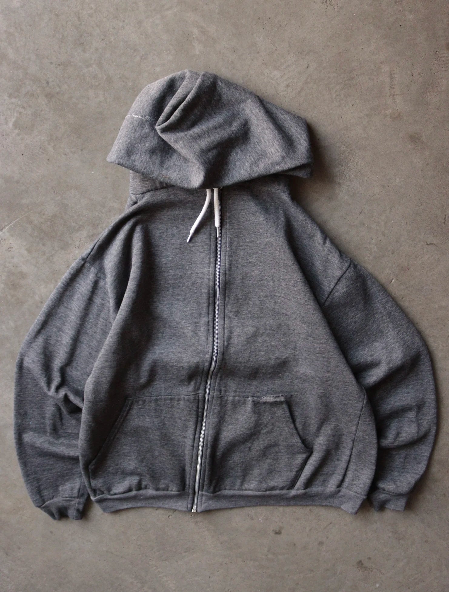 1980S FADED ZIP UP HOODED SWEATSHIRT