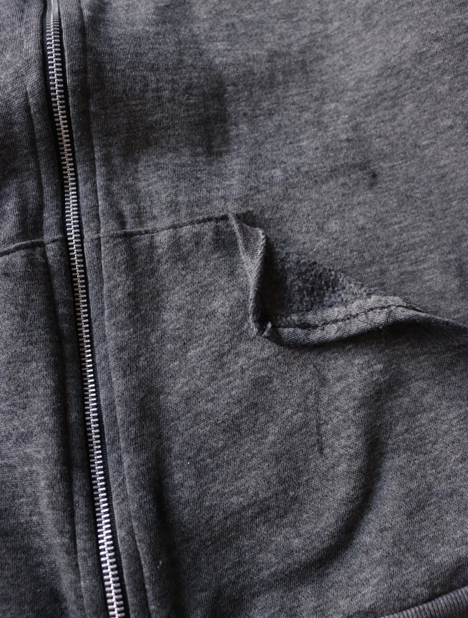 1980S FADED ZIP UP HOODED SWEATSHIRT