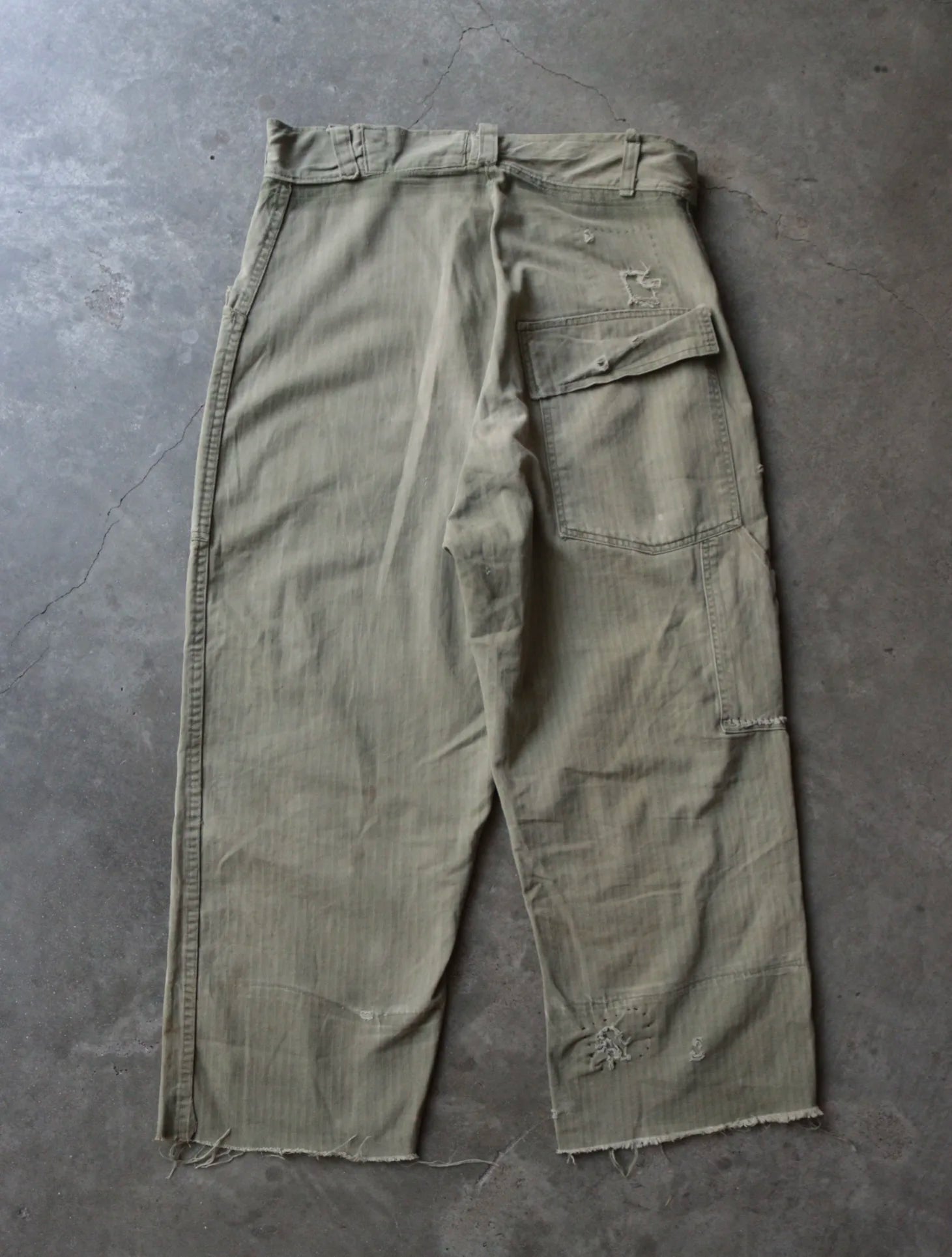 1950S MILITARY PATCHWORK REPAIRED PANTS