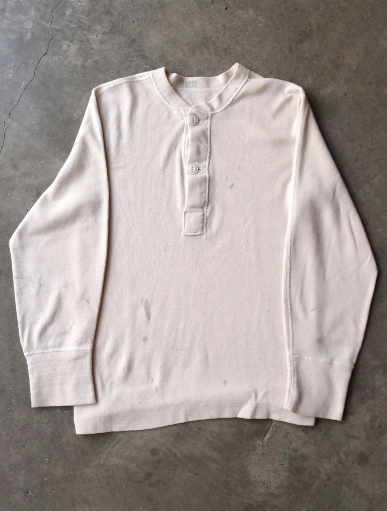 1980S 1/4 BUTTON UP THERMAL SHIRT