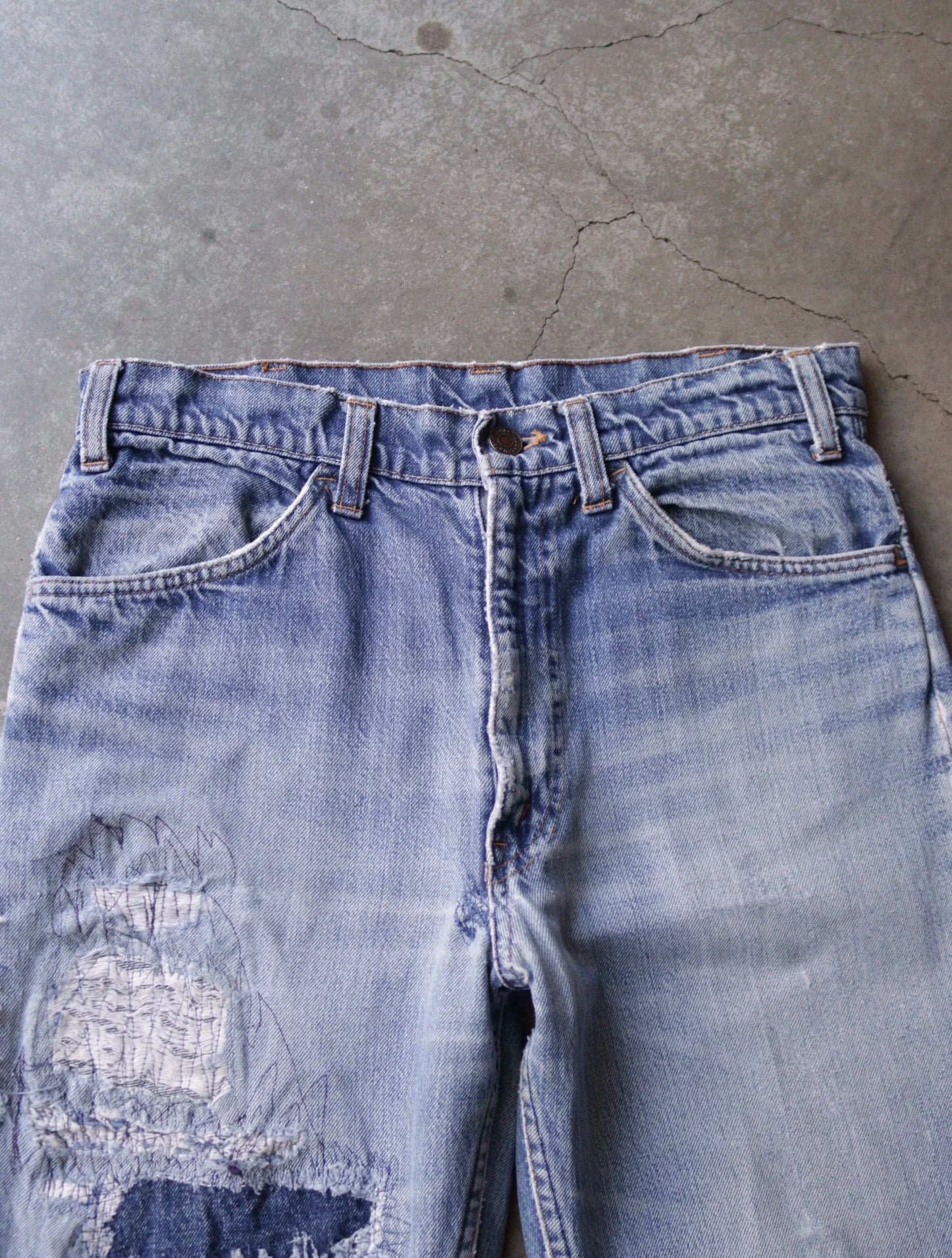1970S LEVI'S PACTHWORK 646 DENIM PANTS
