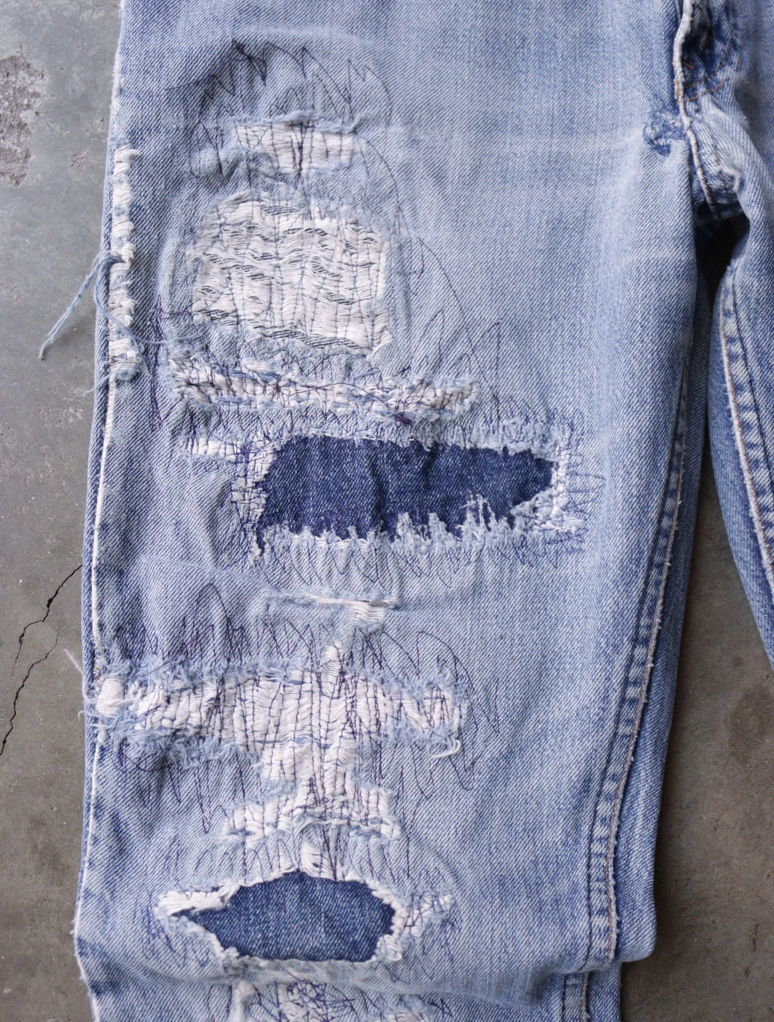 1970S LEVI'S PACTHWORK 646 DENIM PANTS