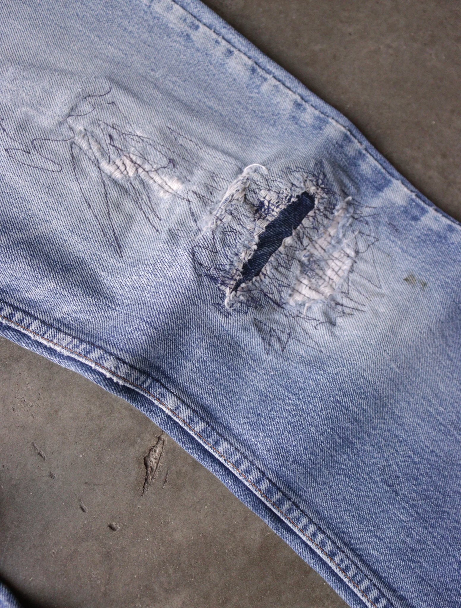 1970S LEVI'S PACTHWORK 646 DENIM PANTS