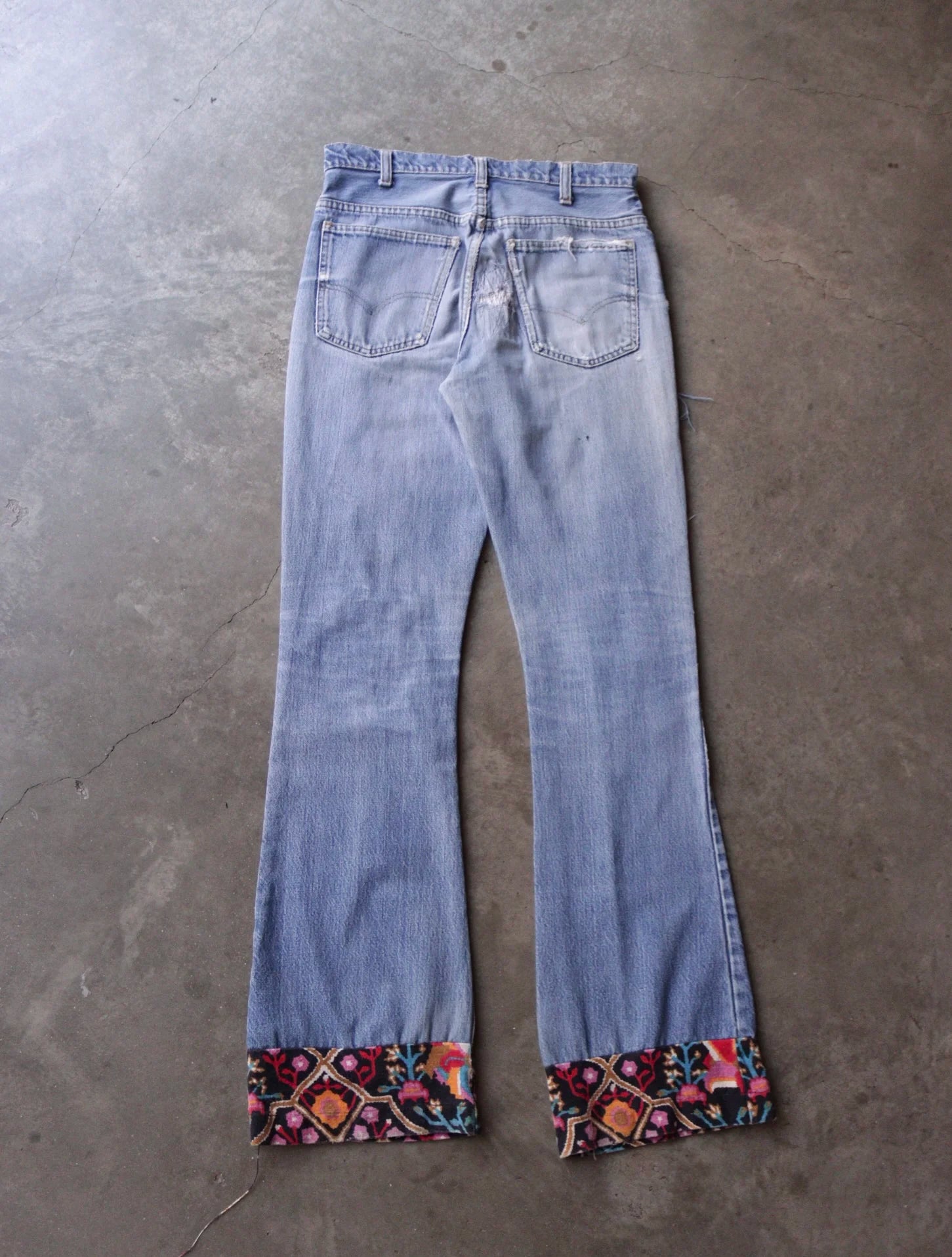 1970S LEVI'S PACTHWORK 646 DENIM PANTS