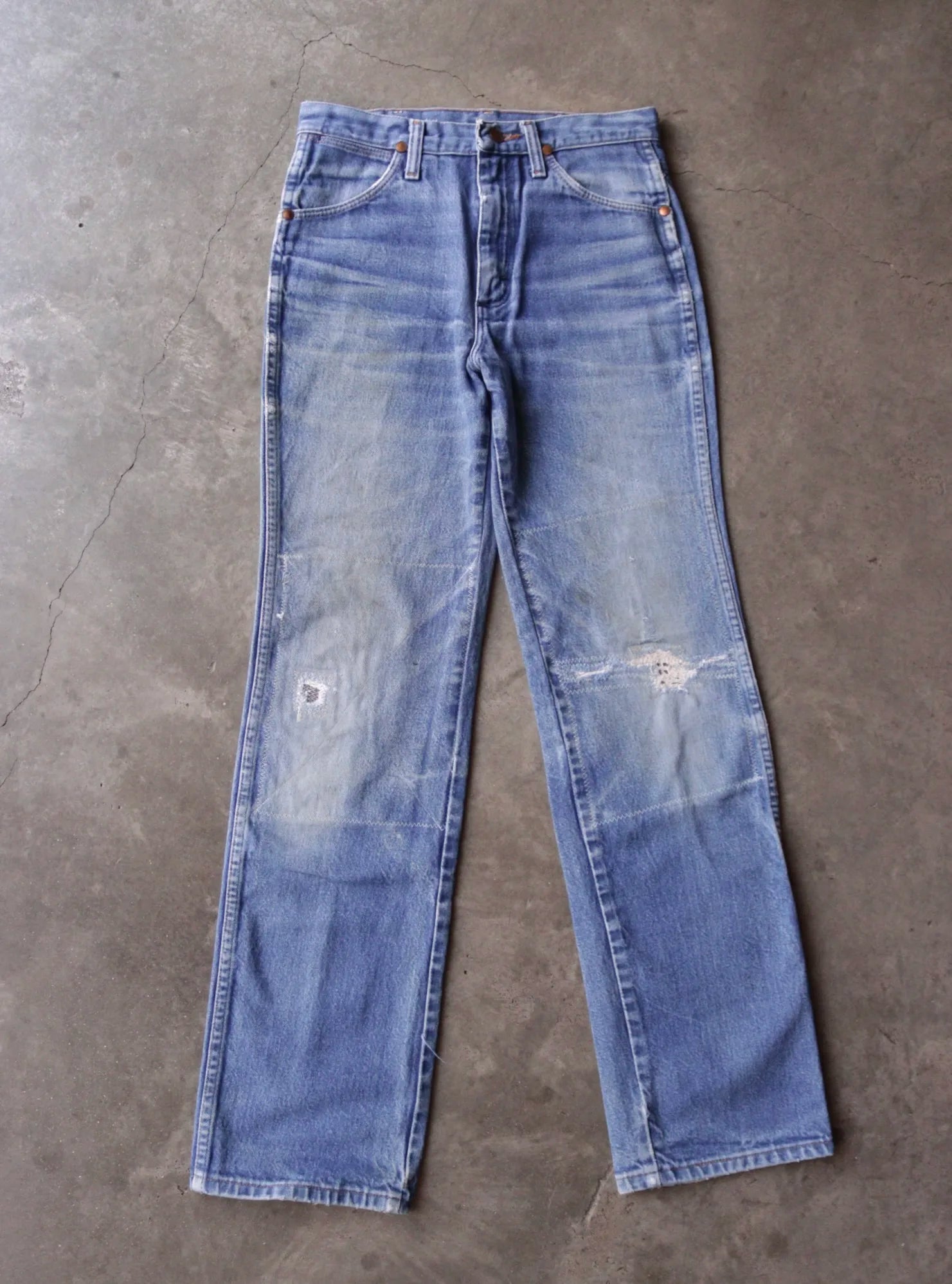 1980S WRANGLER PATCHWORK DENIM PANTS