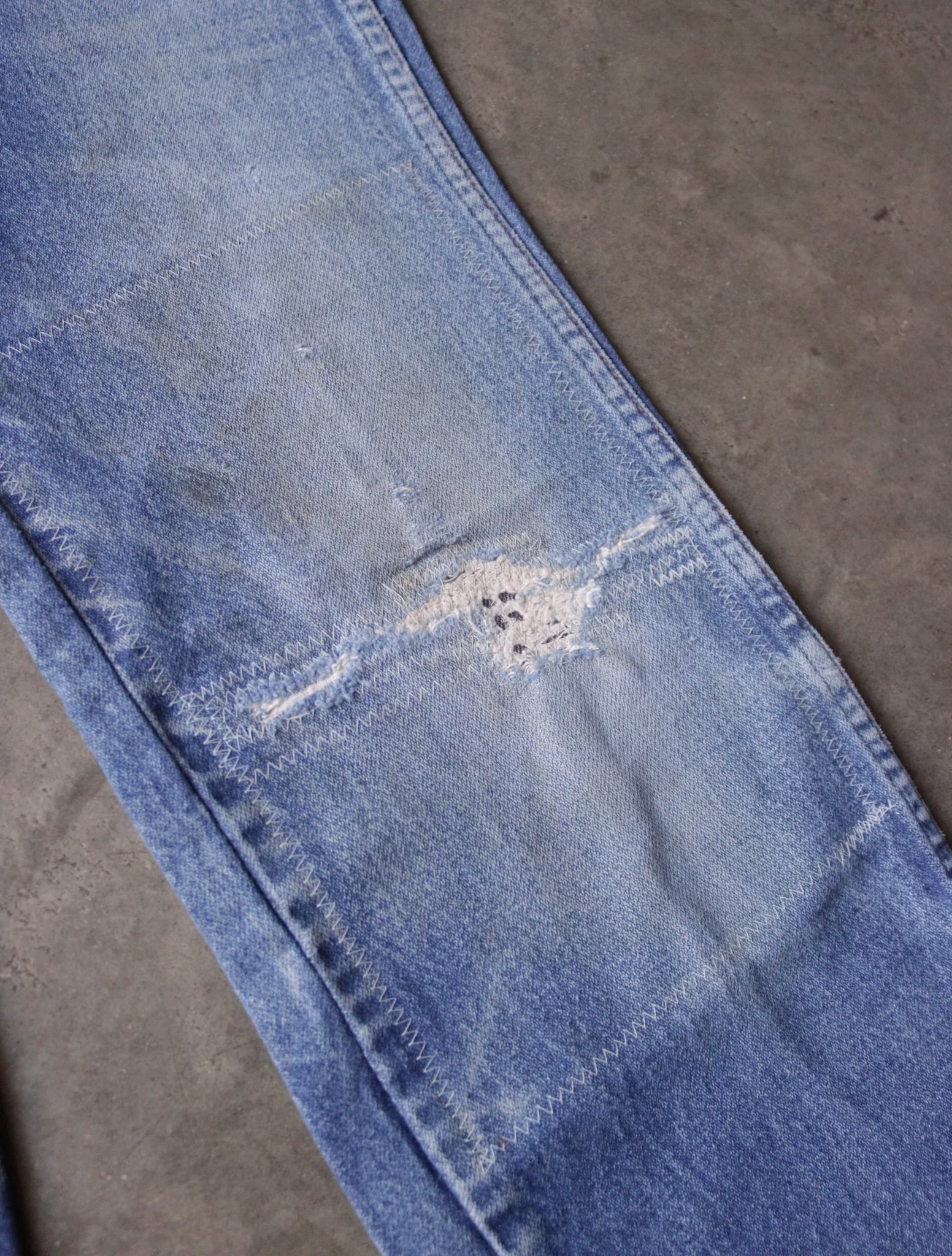 1980S WRANGLER PATCHWORK DENIM PANTS