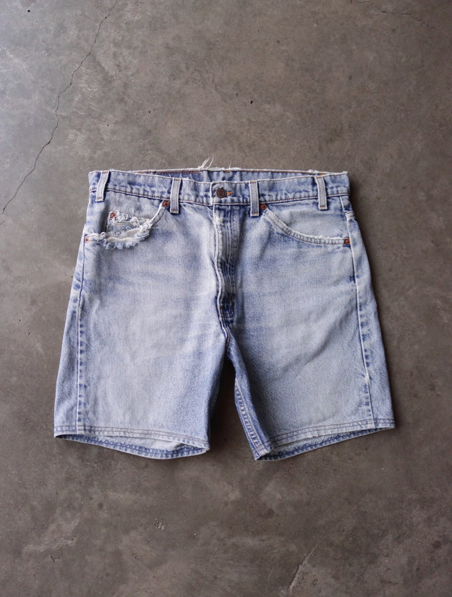 1980S LEVI'S ORANGE TAB 505 DENIM SHORTS