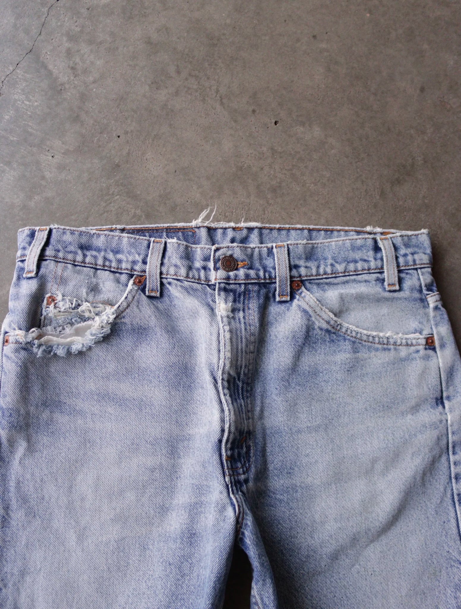1980S LEVI'S ORANGE TAB 505 DENIM SHORTS