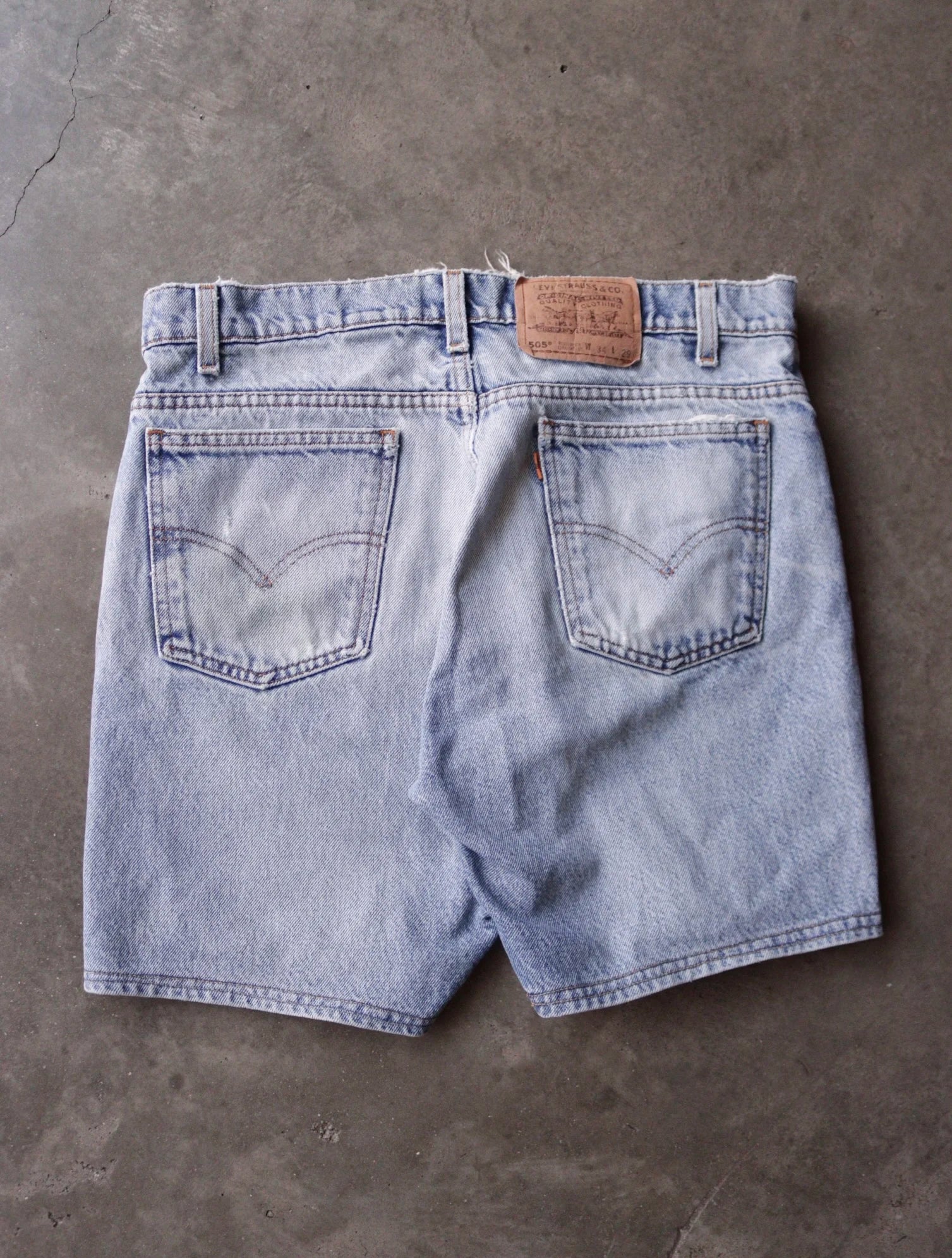 1980S LEVI'S ORANGE TAB 505 DENIM SHORTS