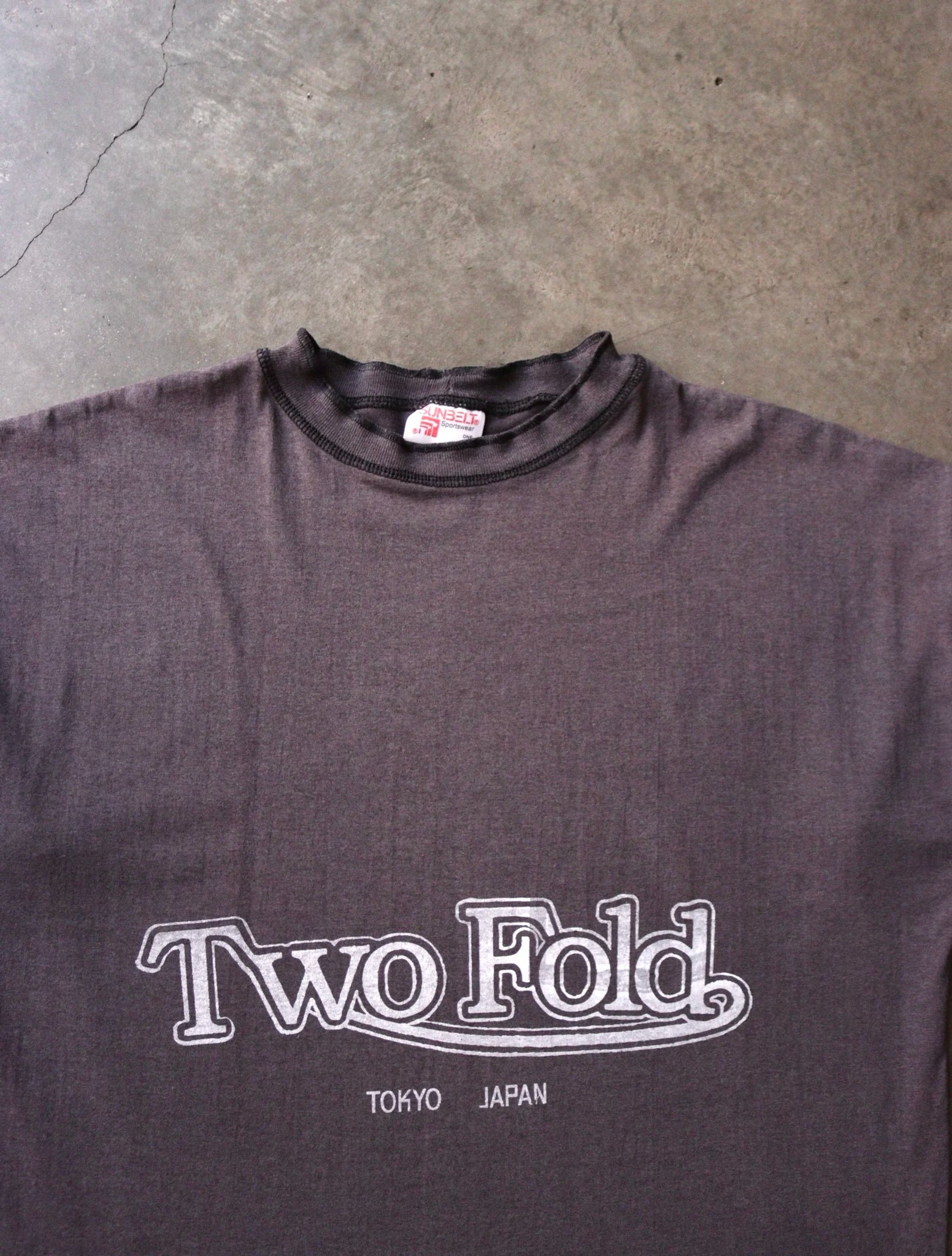 1990S TWOFOLD BIKER LOGO RIBBED TEE