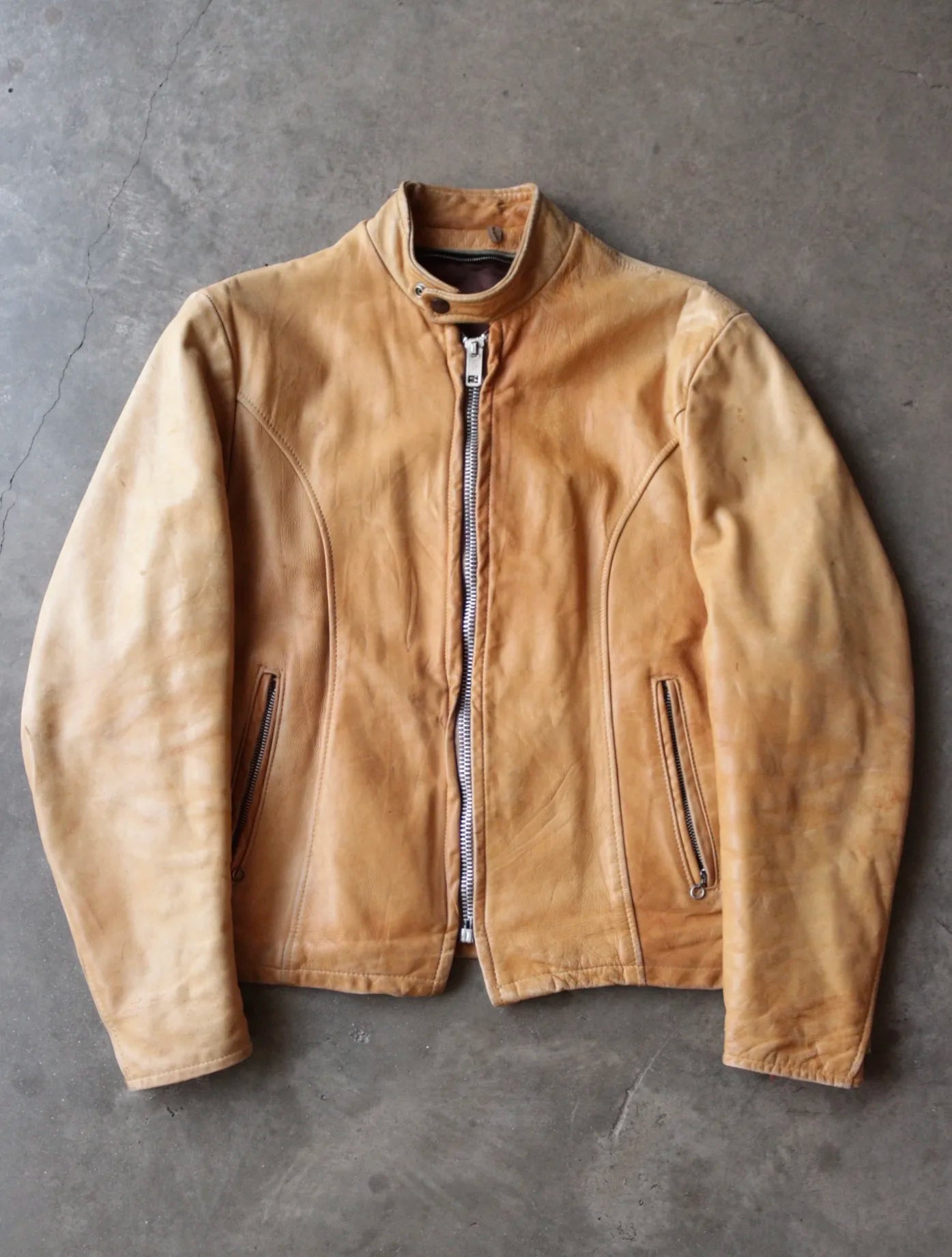 1980S LEATHER CAFE RACER JACKET