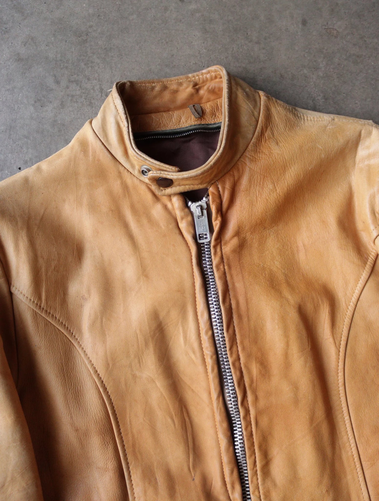 1980S LEATHER CAFE RACER JACKET