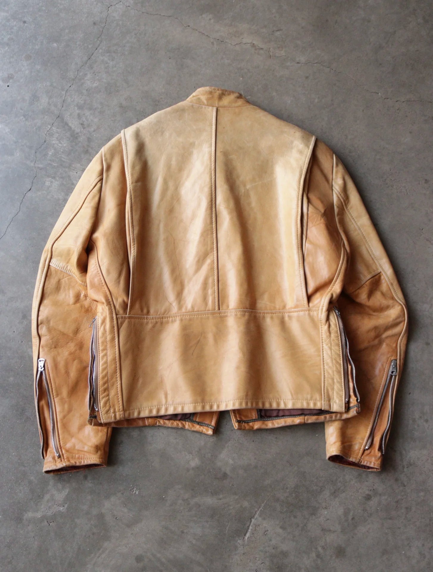 1980S LEATHER CAFE RACER JACKET
