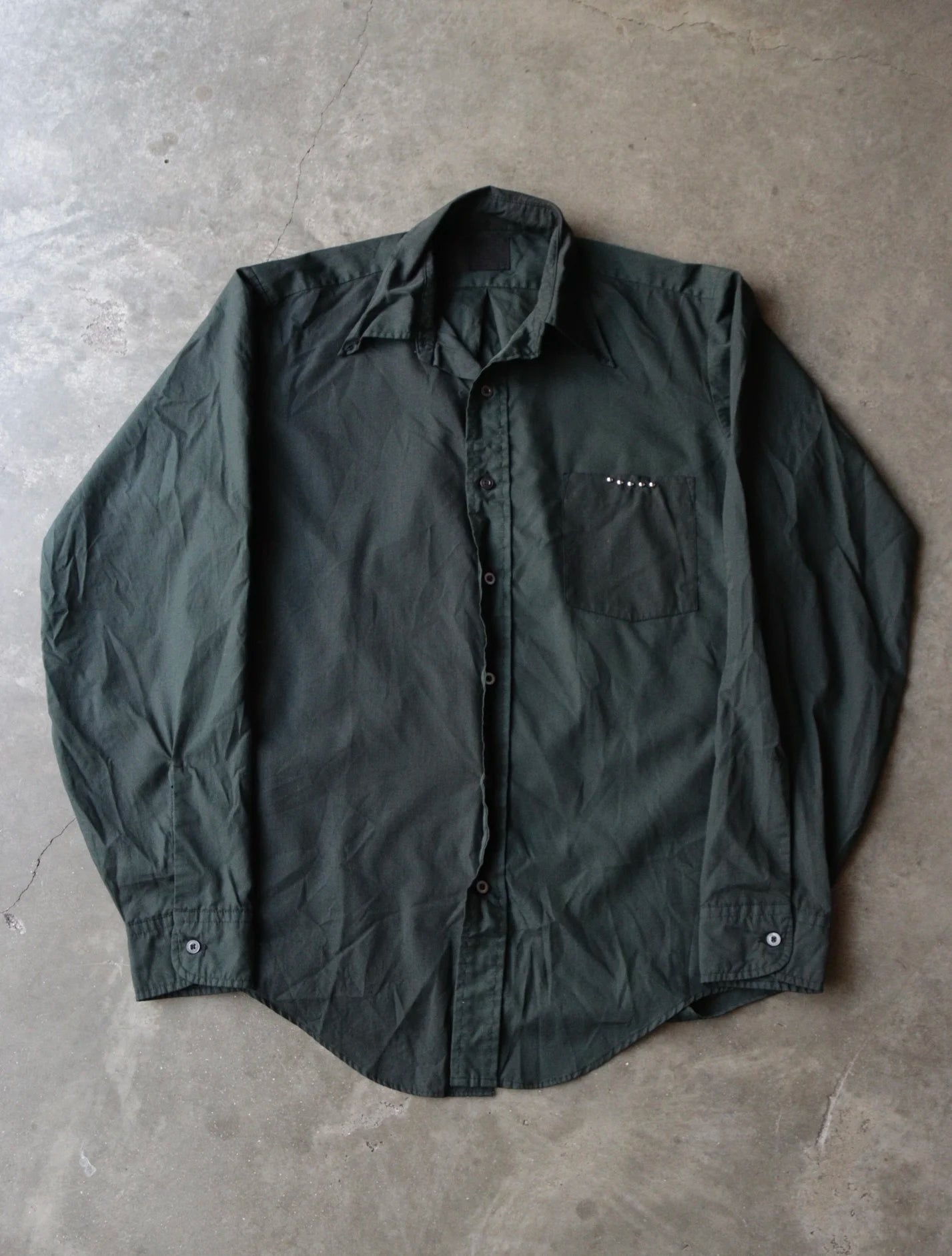 1970S OVERDYED BUTTON UP SHIRT