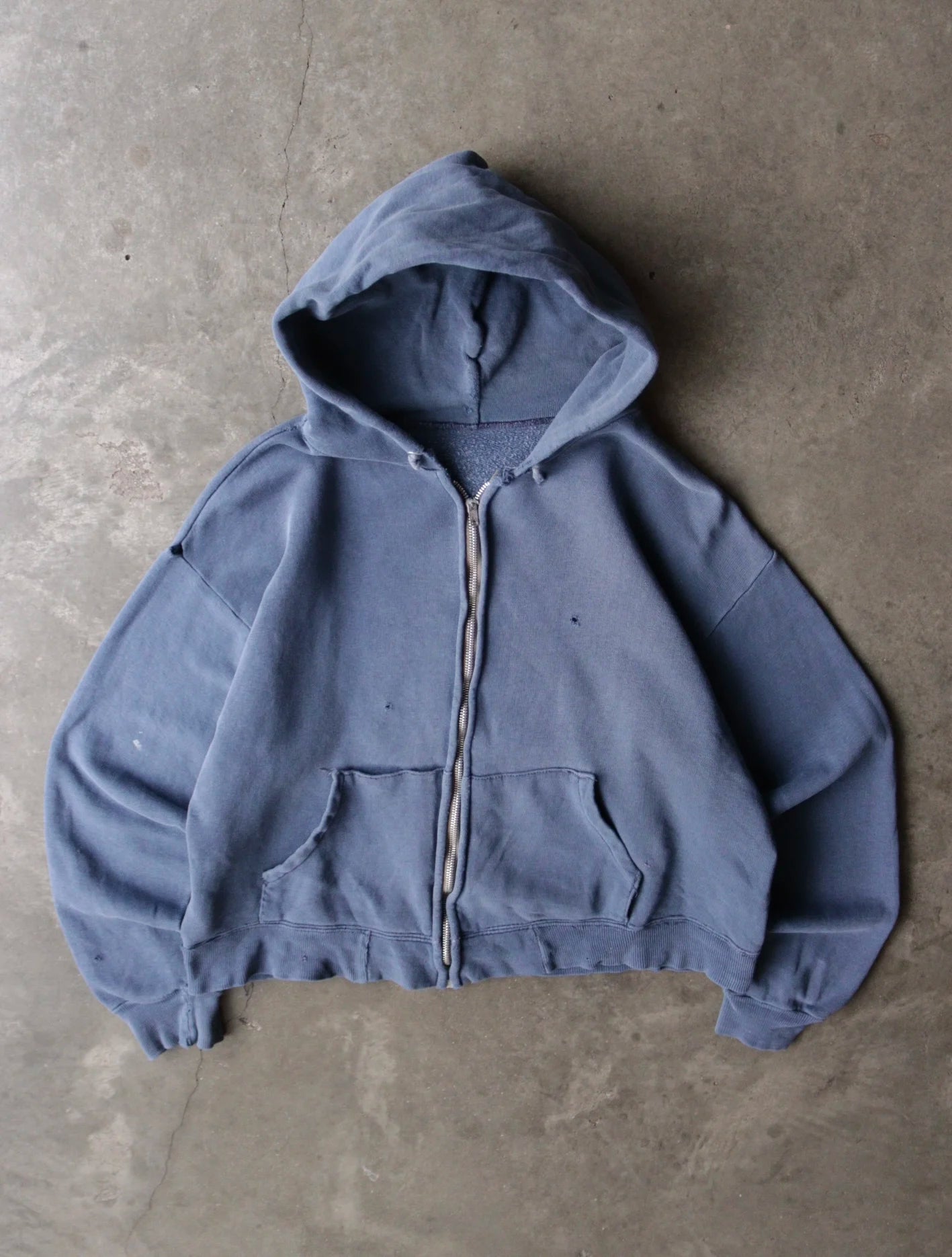 1970S FADED ZIP UP HOODED SSWEATSHIRT