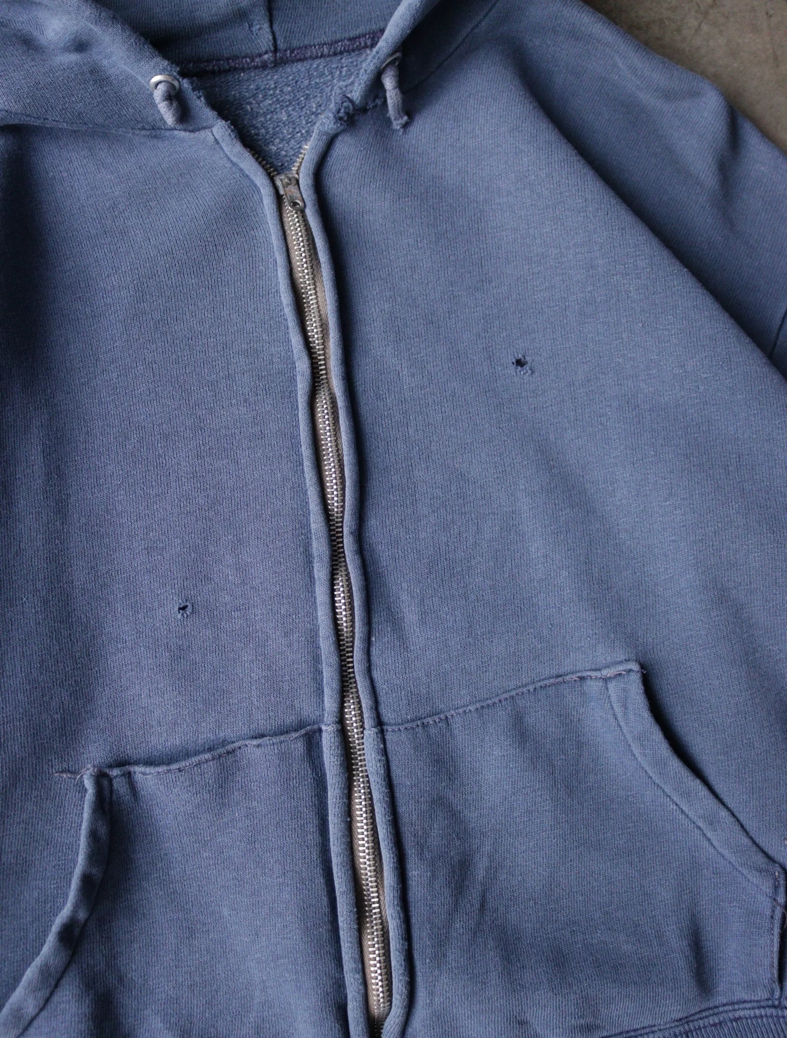 1970S FADED ZIP UP HOODED SSWEATSHIRT