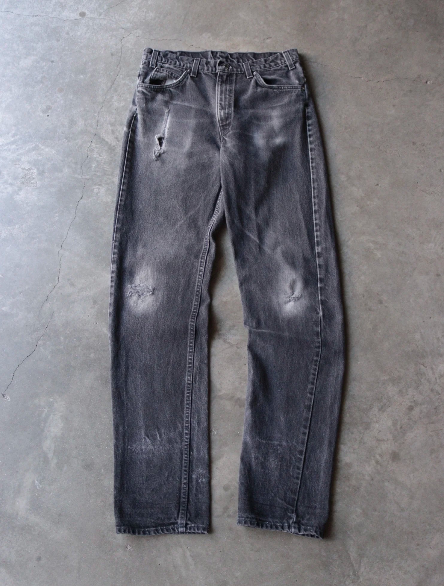 1980S FADED BLACK LEVIS 505 DENIM PANTS