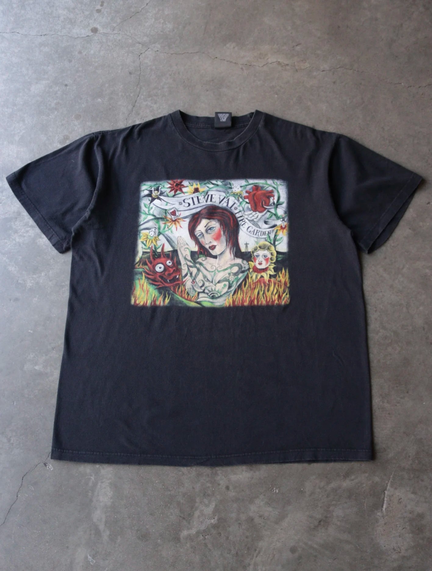 1990S STEVE VAT FIRE GARDEN TEE